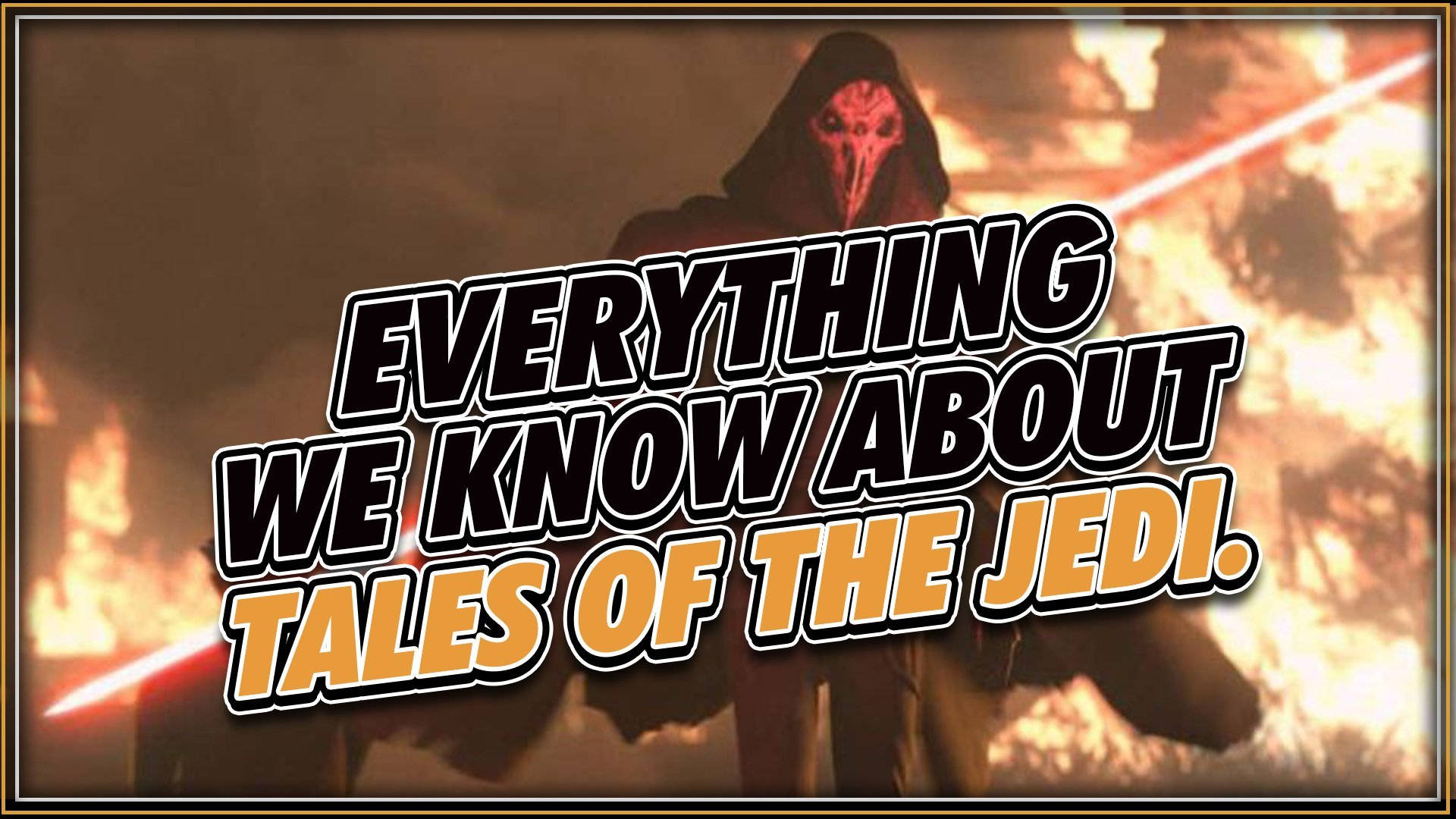 Tales Of The Jedi, red lightsaber, hooded figure, Full HD Desktop Wallpaper