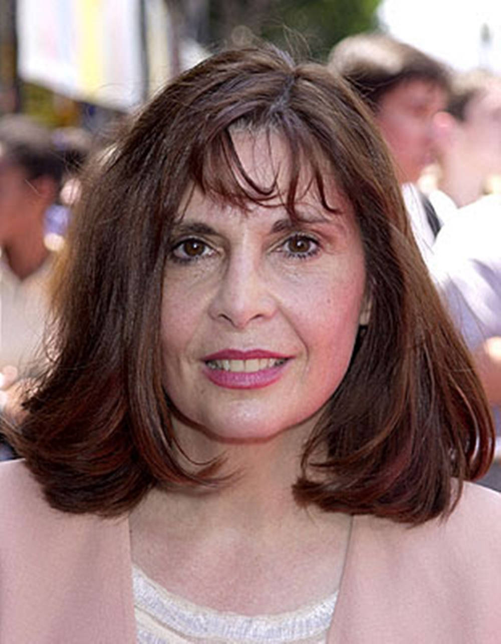 Talia Shire, pink blazer, shoulder-length brown hair, HD Phone Wallpaper