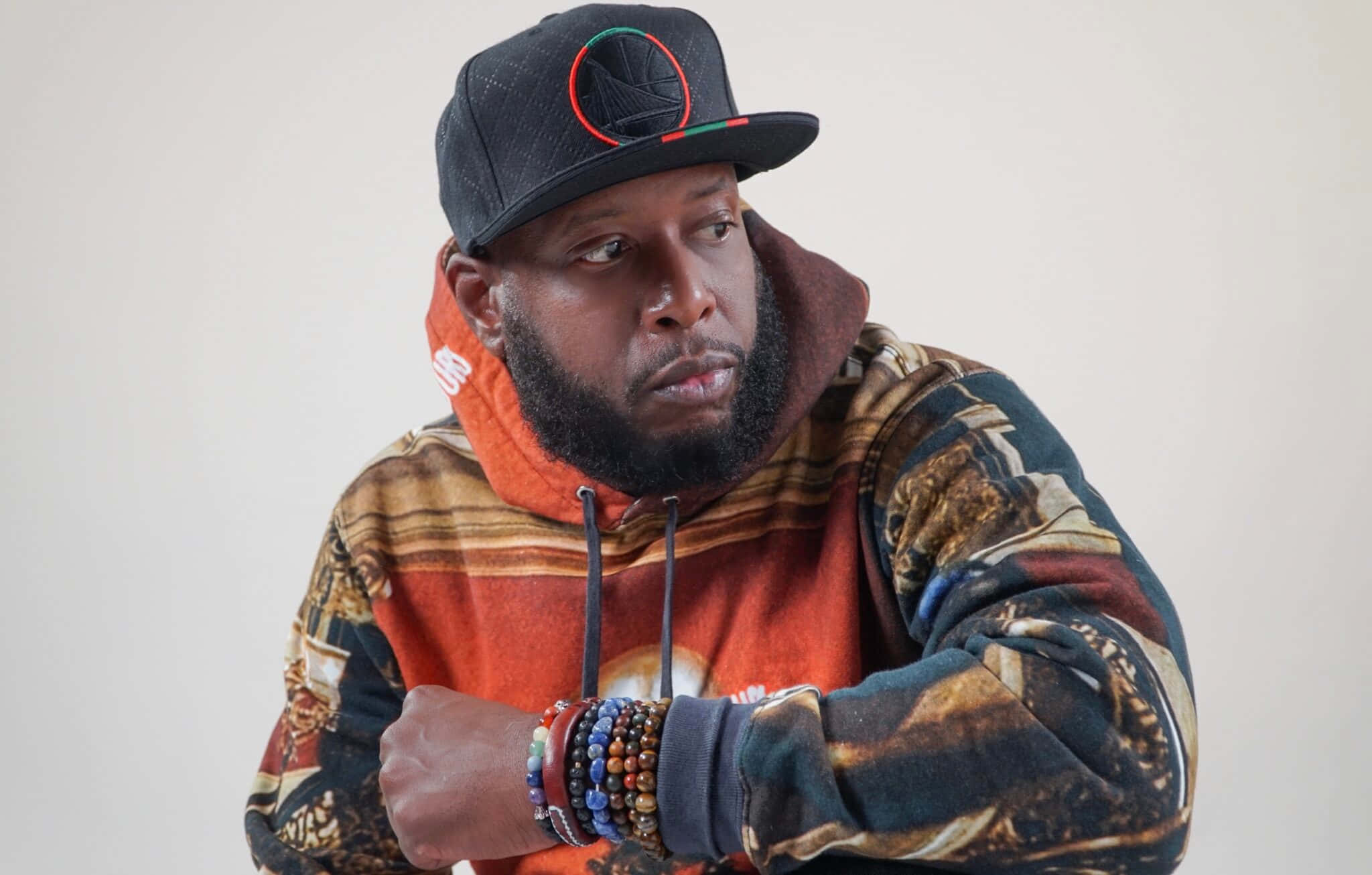 Talib Kweli, beard, black cap, Full HD Desktop Wallpaper