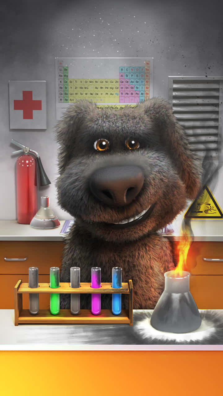 Talking Ben, chemistry lab, colorful test tubes, HD Phone Wallpaper