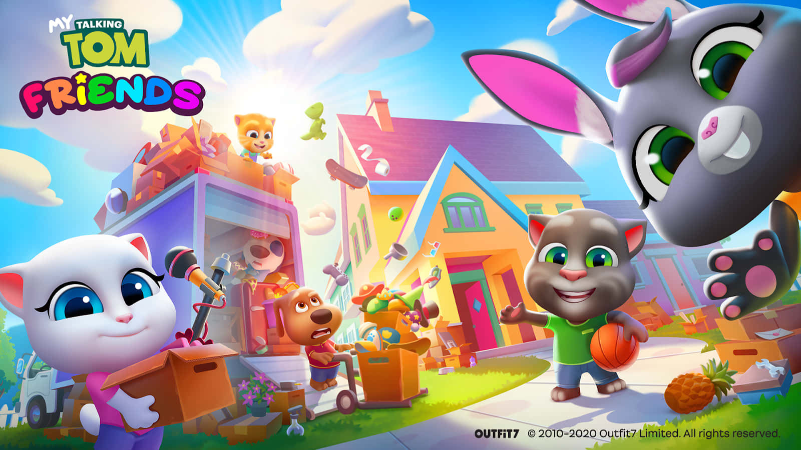 Talking Ben, colorful cartoon animals, vibrant house, HD Desktop Wallpaper