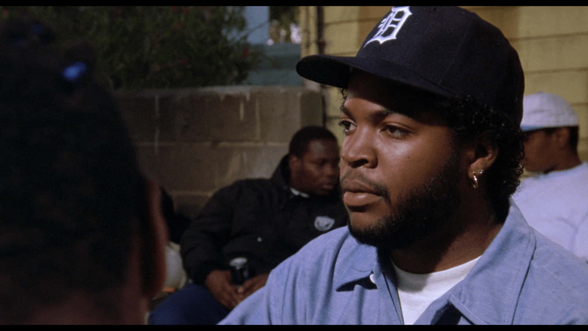 boyz n the hood, blue shirt, black cap, Full HD Desktop Wallpaper