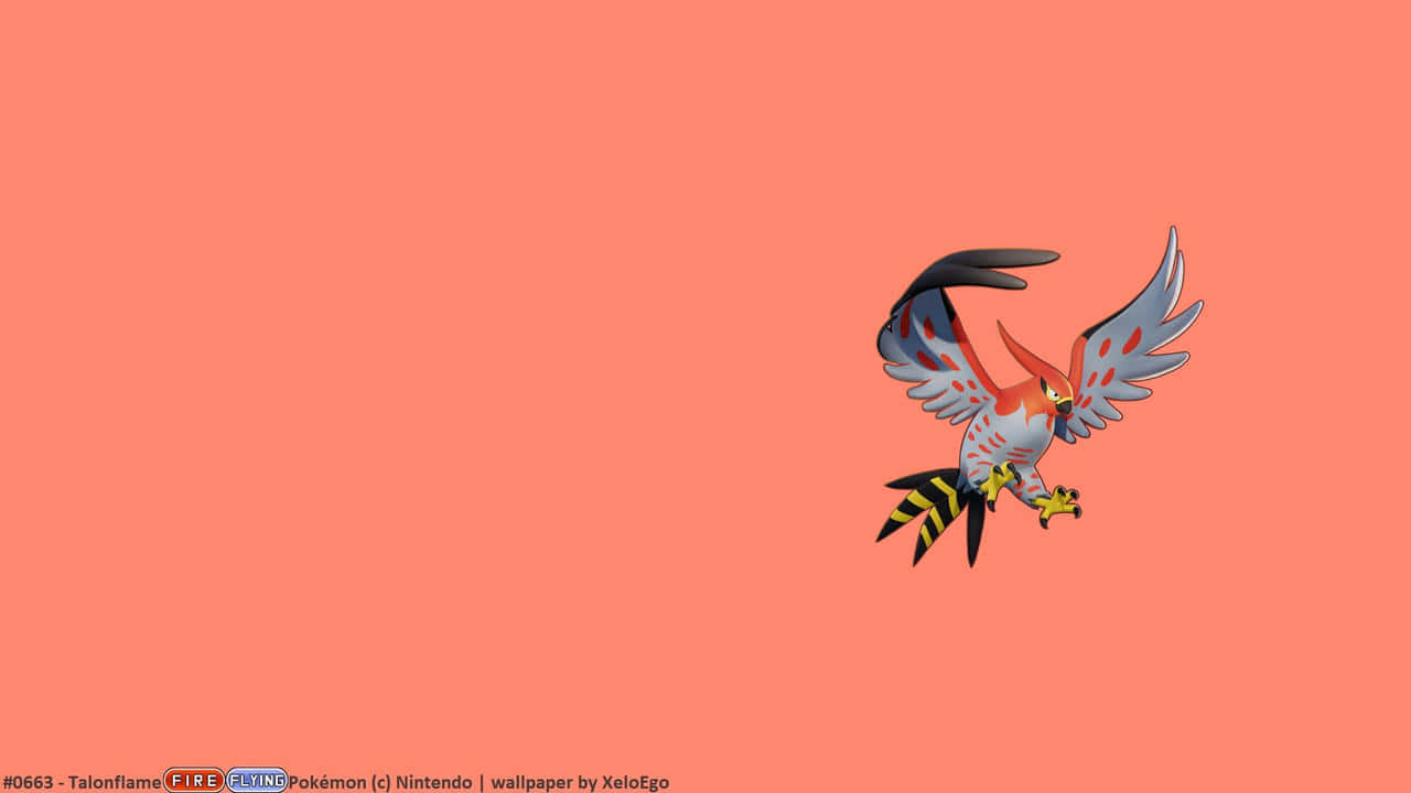 Talonflame, fire flying, fiery red, HD Desktop Wallpaper
