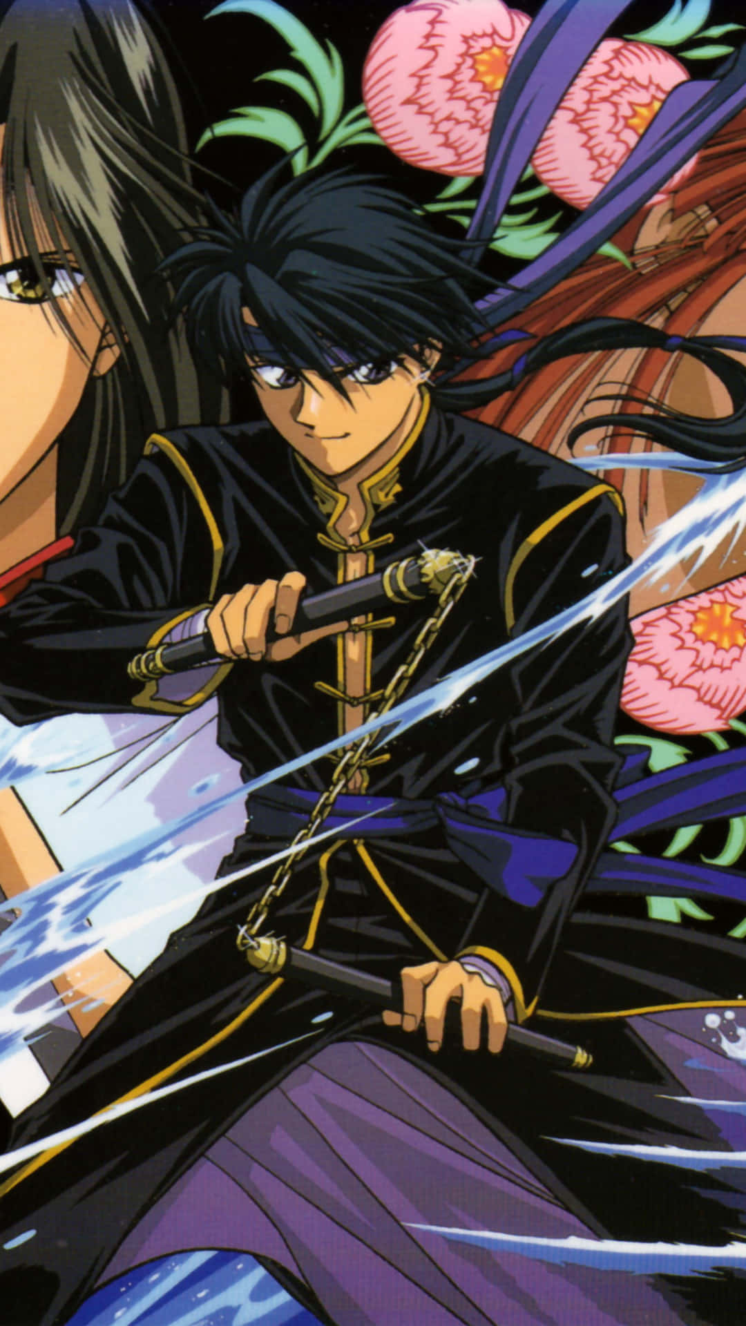 Tamahome, anime warrior, black and gold outfit, Full HD Phone Wallpaper