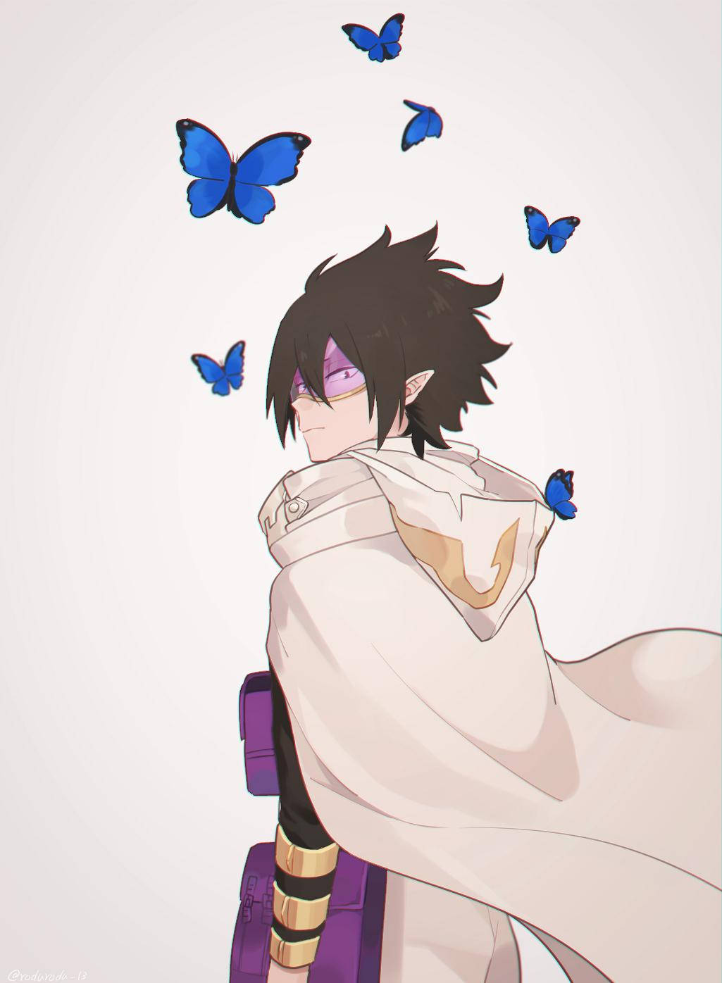 Tamaki Amajiki, dark hair, purple eyes, HD Phone Wallpaper