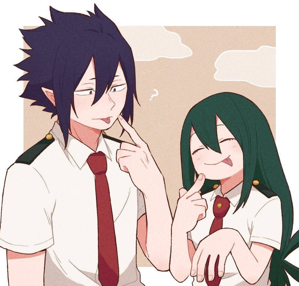 Tamaki Amajiki, anime students, school uniforms, SD Desktop Wallpaper