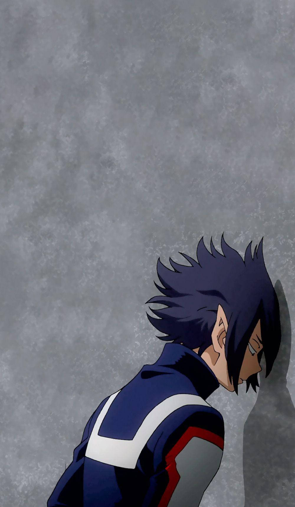 Tamaki Amajiki, spiky-haired anime character, blue and white uniform, HD Phone Wallpaper