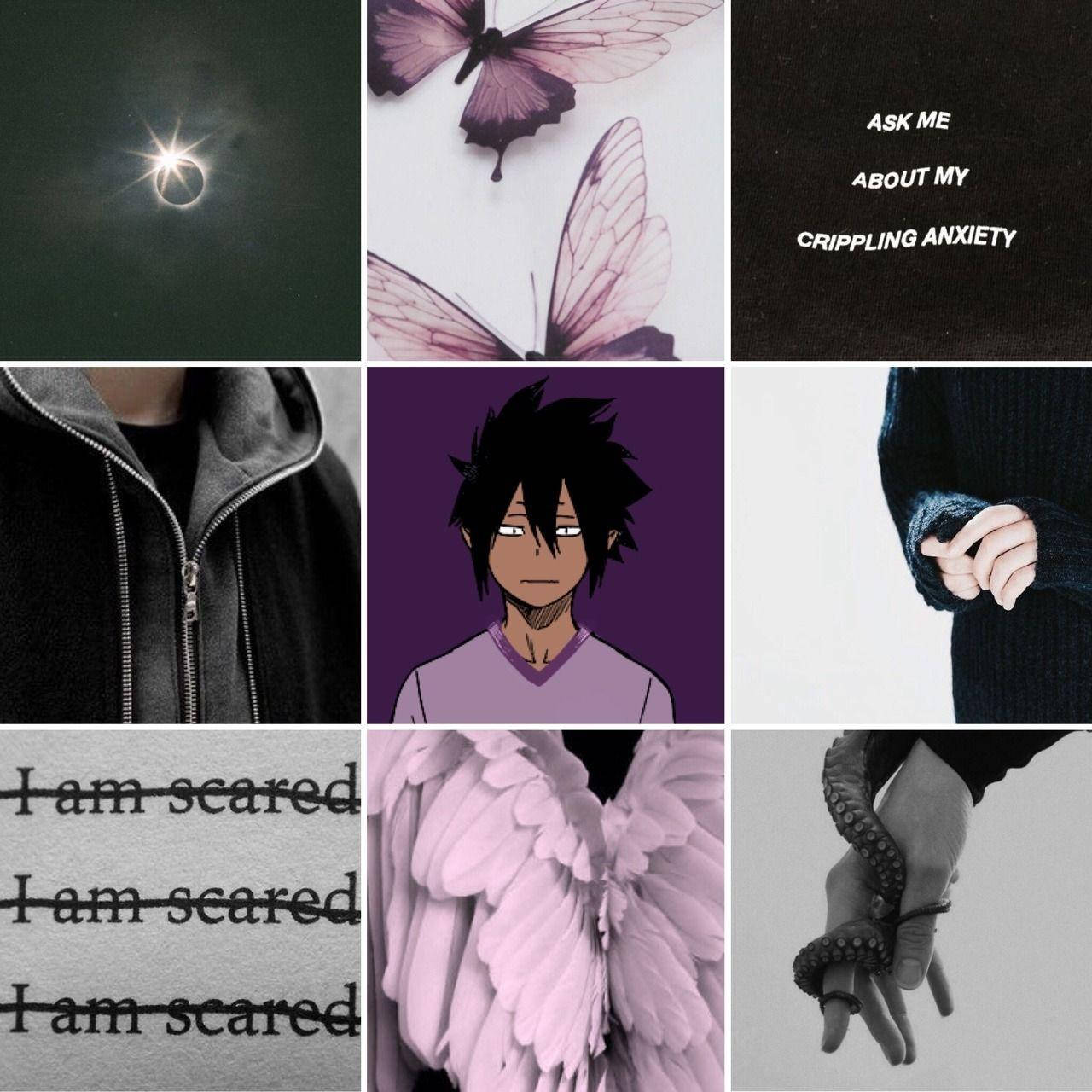 Tamaki Amajiki, solar eclipse, butterfly text, HD Desktop Wallpaper
