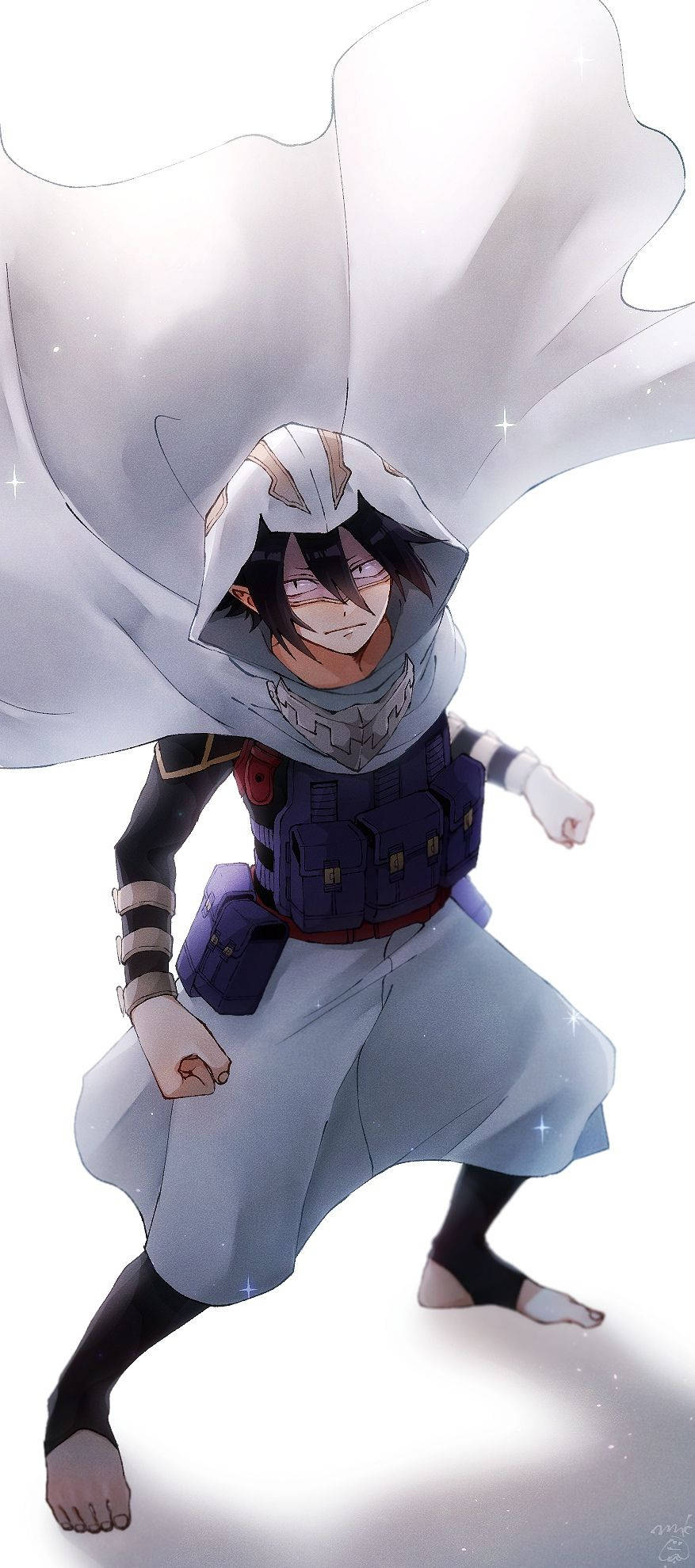 Tamaki Amajiki, white cape, blue armor, Full HD Phone Wallpaper