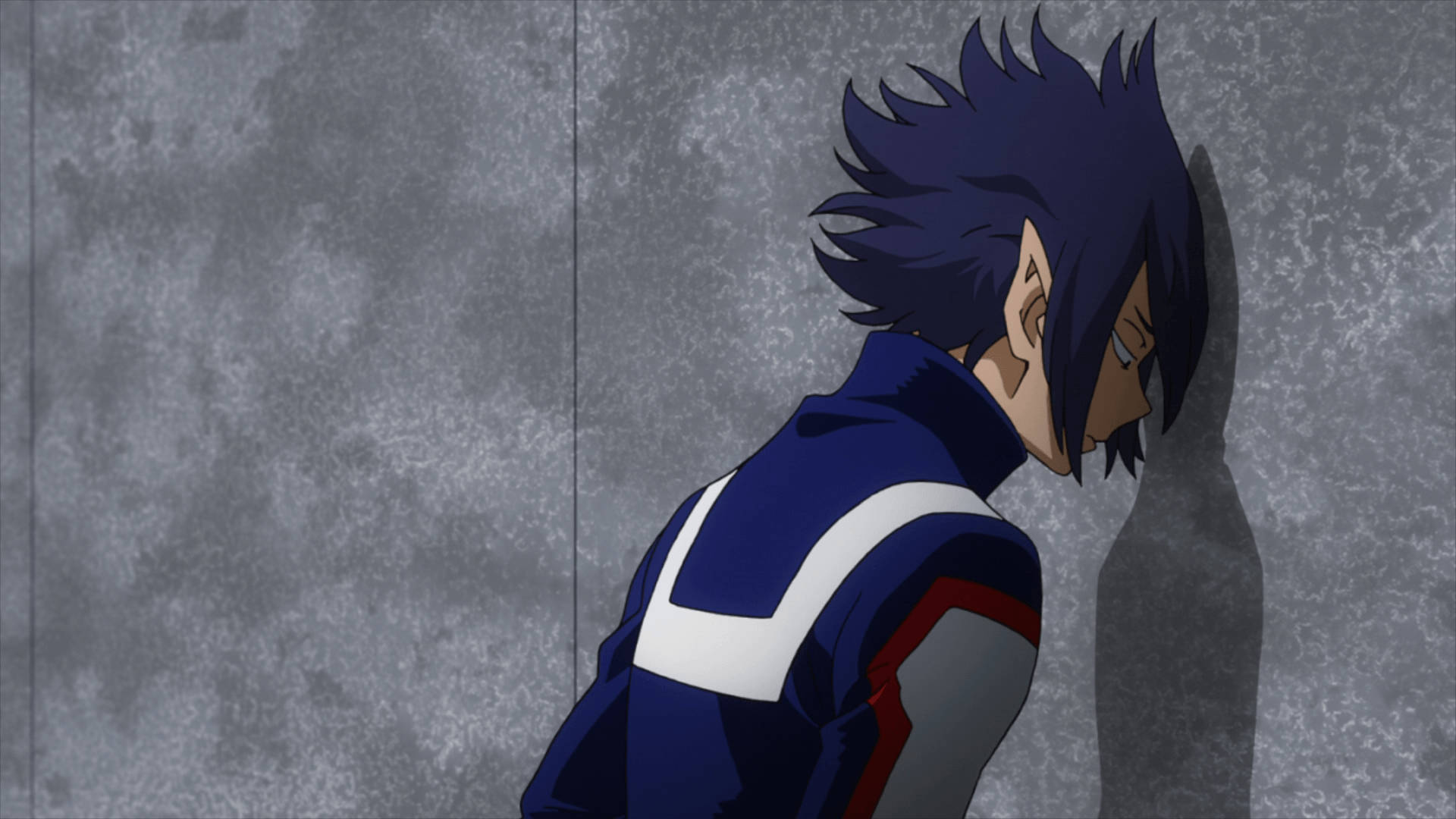 Tamaki Amajiki, spiky-haired anime character, blue hero suit, Full HD Desktop Wallpaper