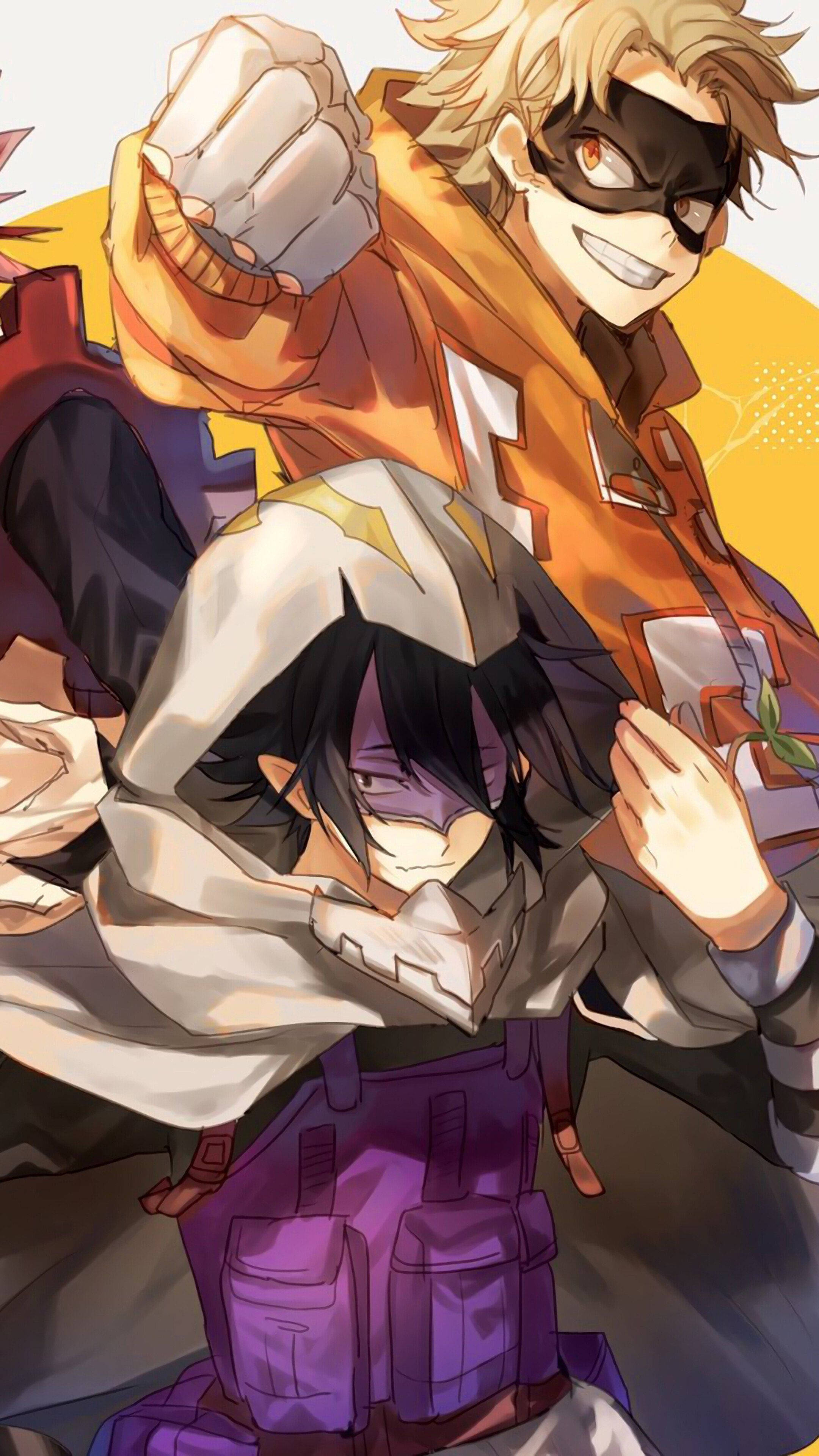 Tamaki Amajiki, orange mask, purple gear, 4K Phone Wallpaper