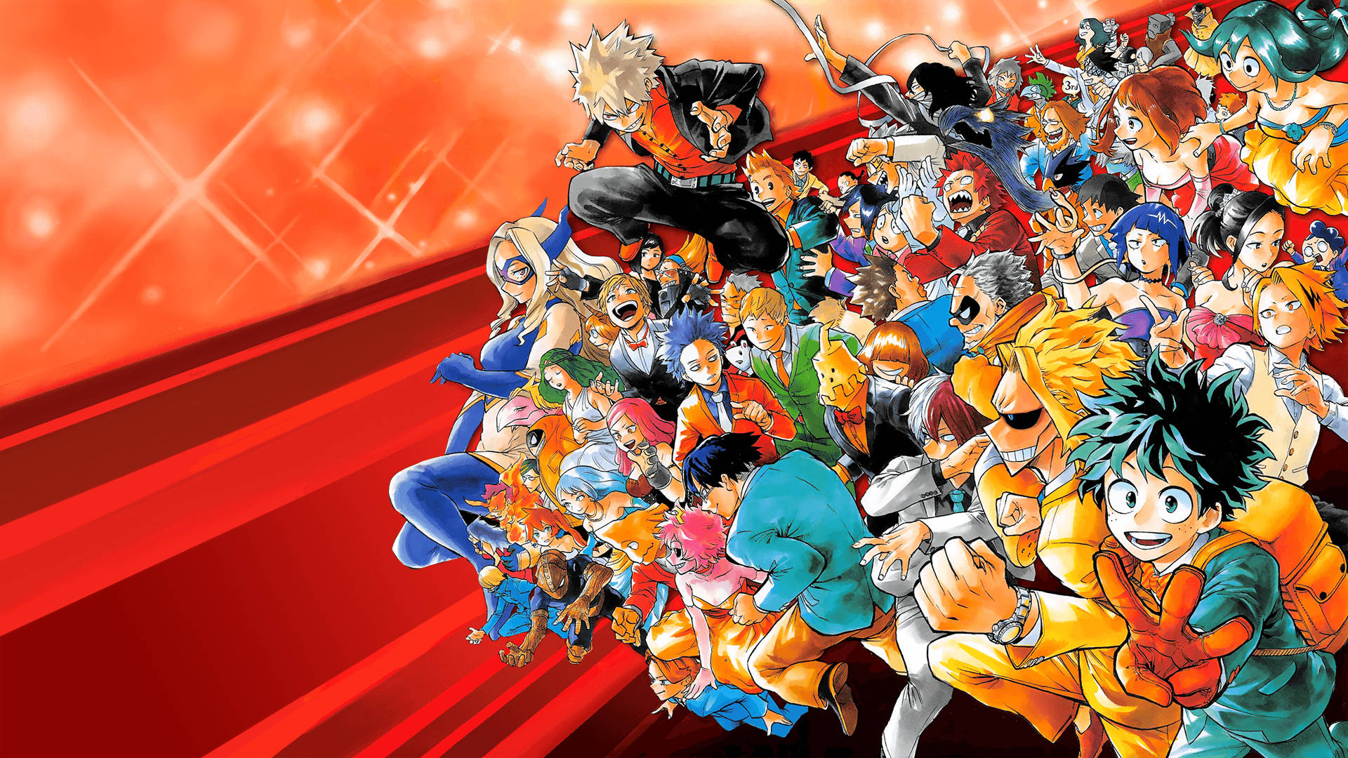 Tamaki Amajiki, anime group of heroes, vibrant costumes, Full HD Desktop Wallpaper