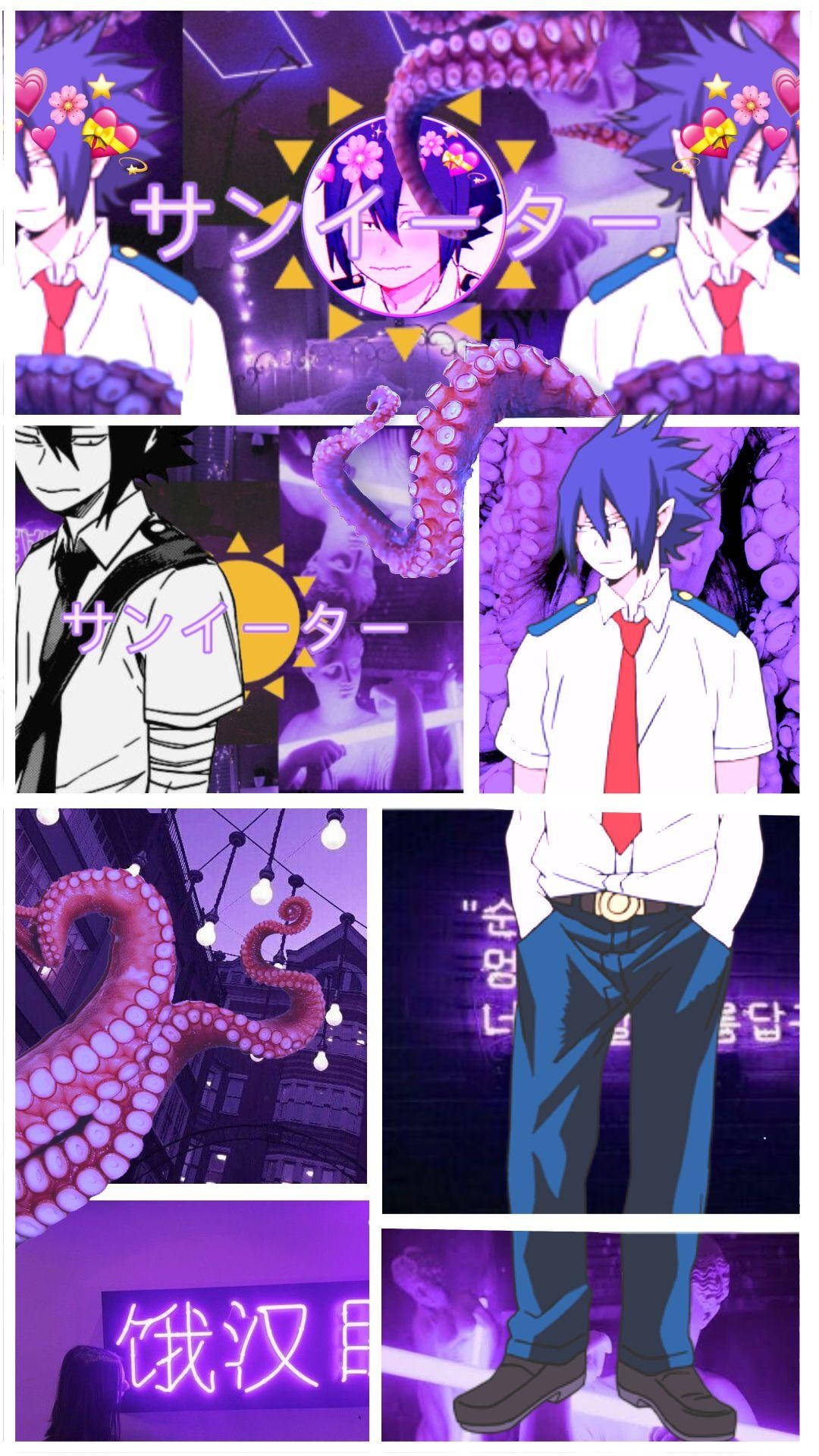 Tamaki Amajiki, blue hair, red tie, Full HD Phone Wallpaper