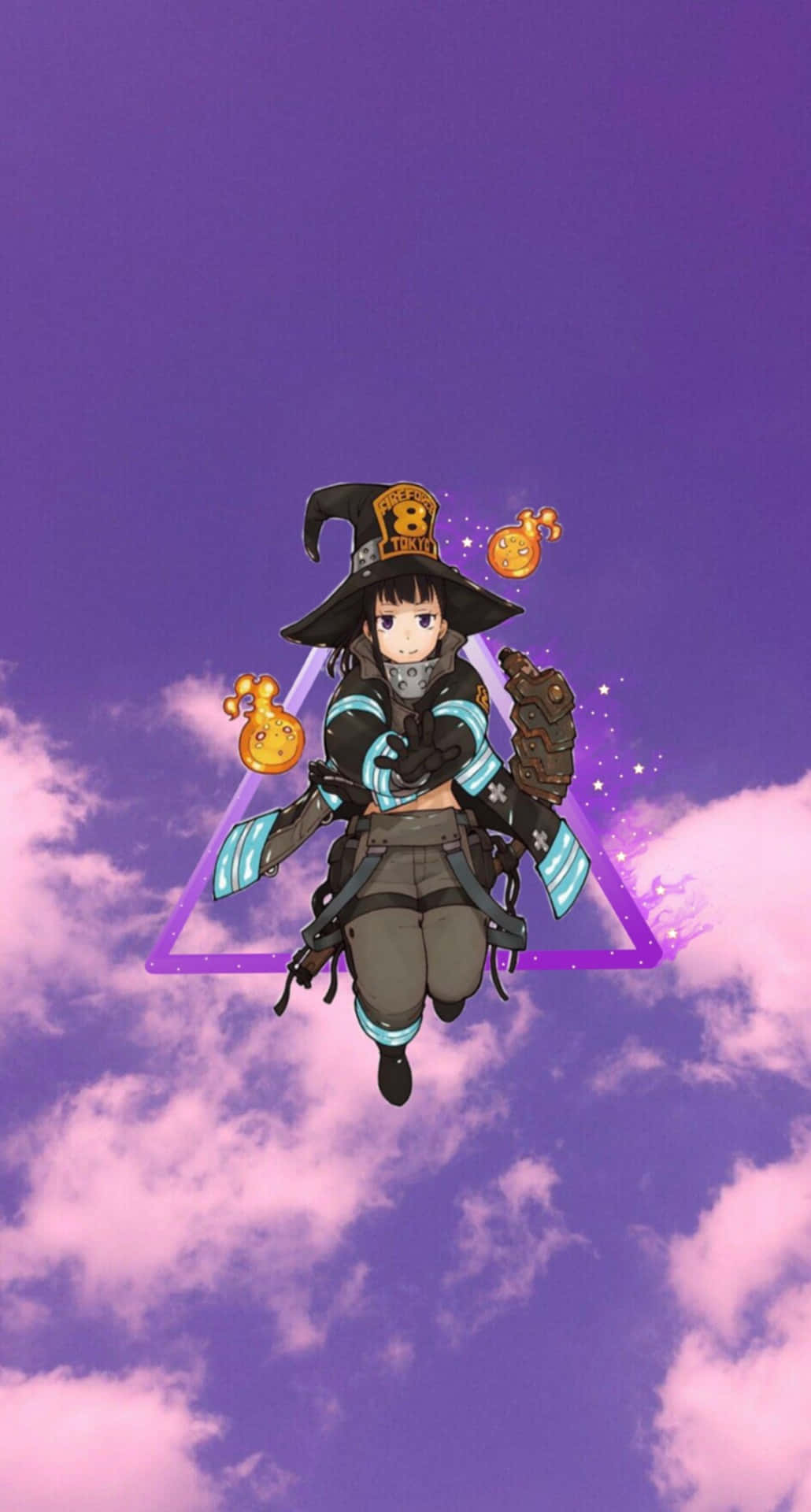 Tamaki Fire Force, black hat, armor, Full HD Phone Wallpaper