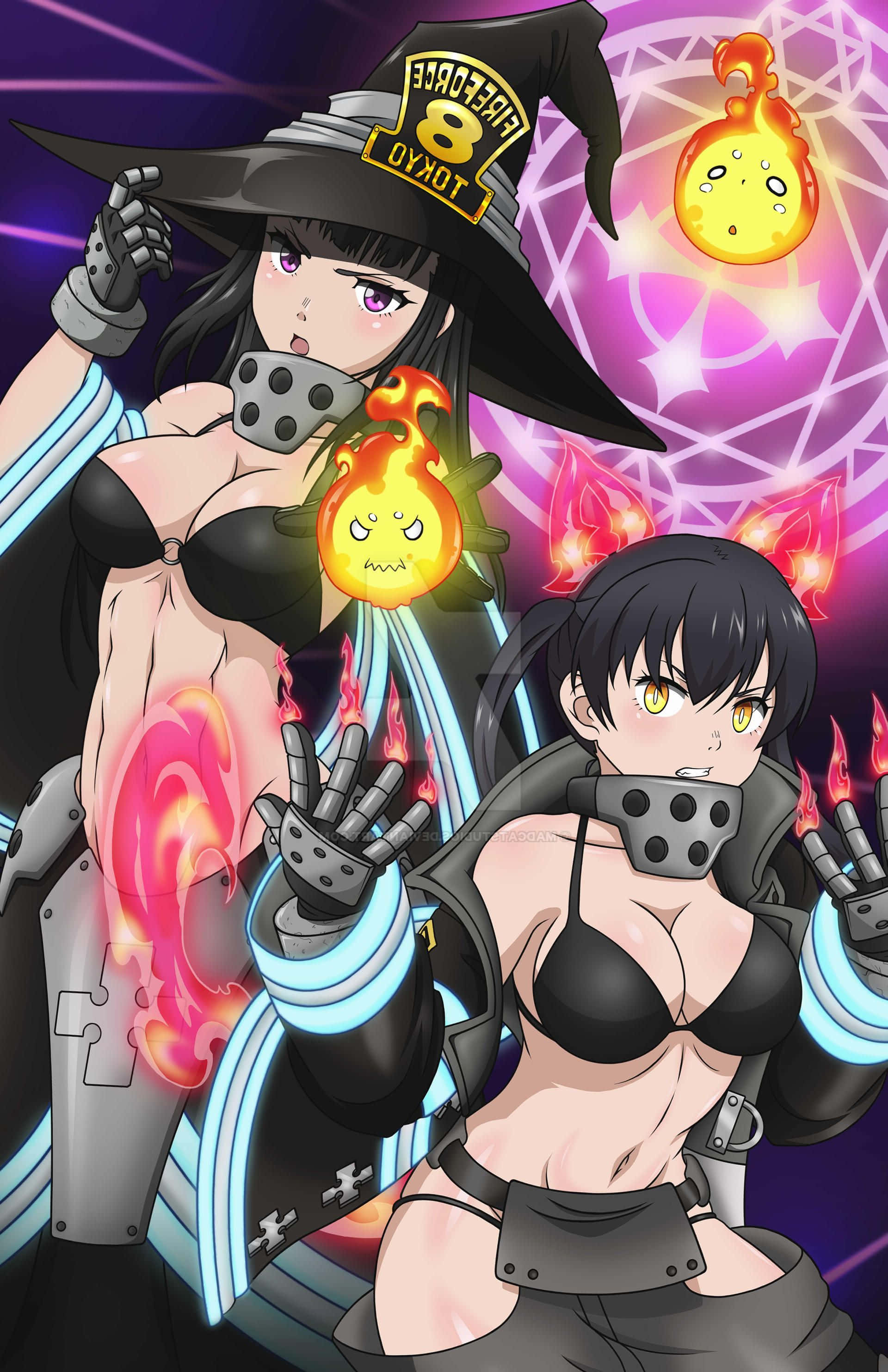 Tamaki Fire Force, bikini, anime witches, 2K Phone Wallpaper