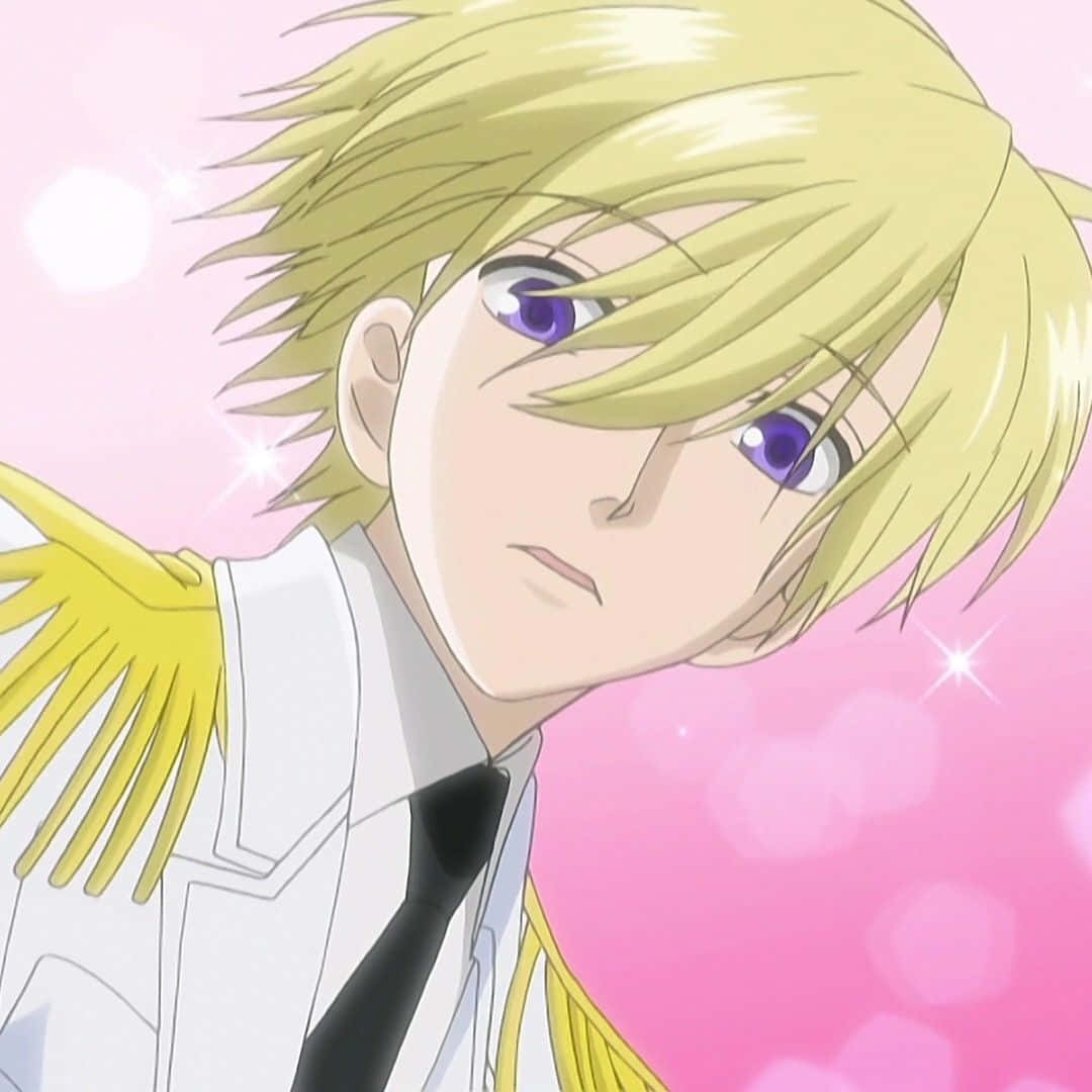Tamaki Suoh, spiky blonde hair, purple eyes, SD Desktop Wallpaper