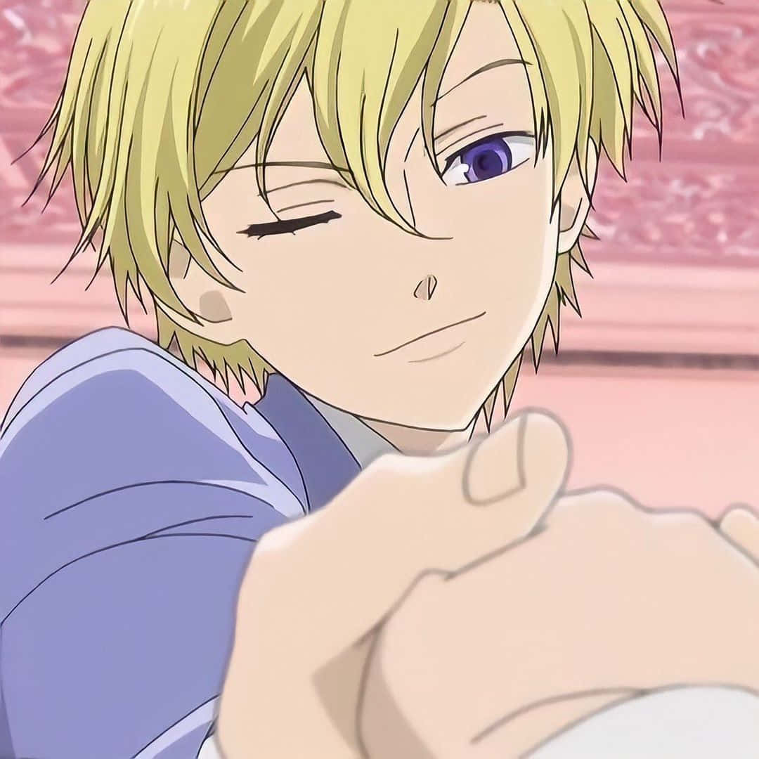 Tamaki Suoh, blonde hair, purple eyes, SD Desktop Wallpaper