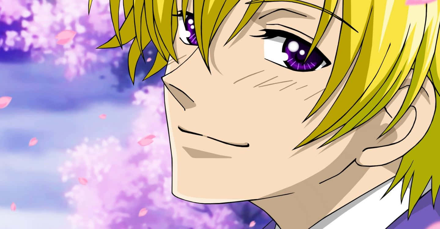 Tamaki Suoh, golden hair, purple eyes, HD Desktop Wallpaper