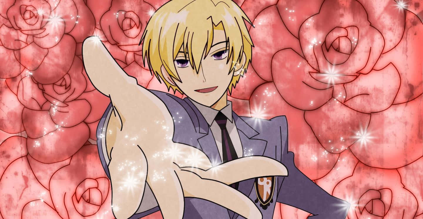 Tamaki Suoh, blonde anime boy, school uniform, HD Desktop Wallpaper