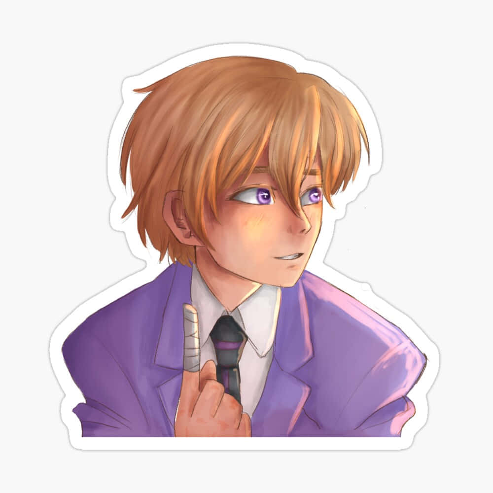 Tamaki Suoh, orange hair, purple eyes, SD Desktop Wallpaper