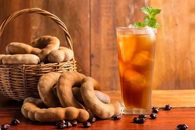 tamarind juice, iced tamarind drink, mint garnish, SD Desktop Wallpaper