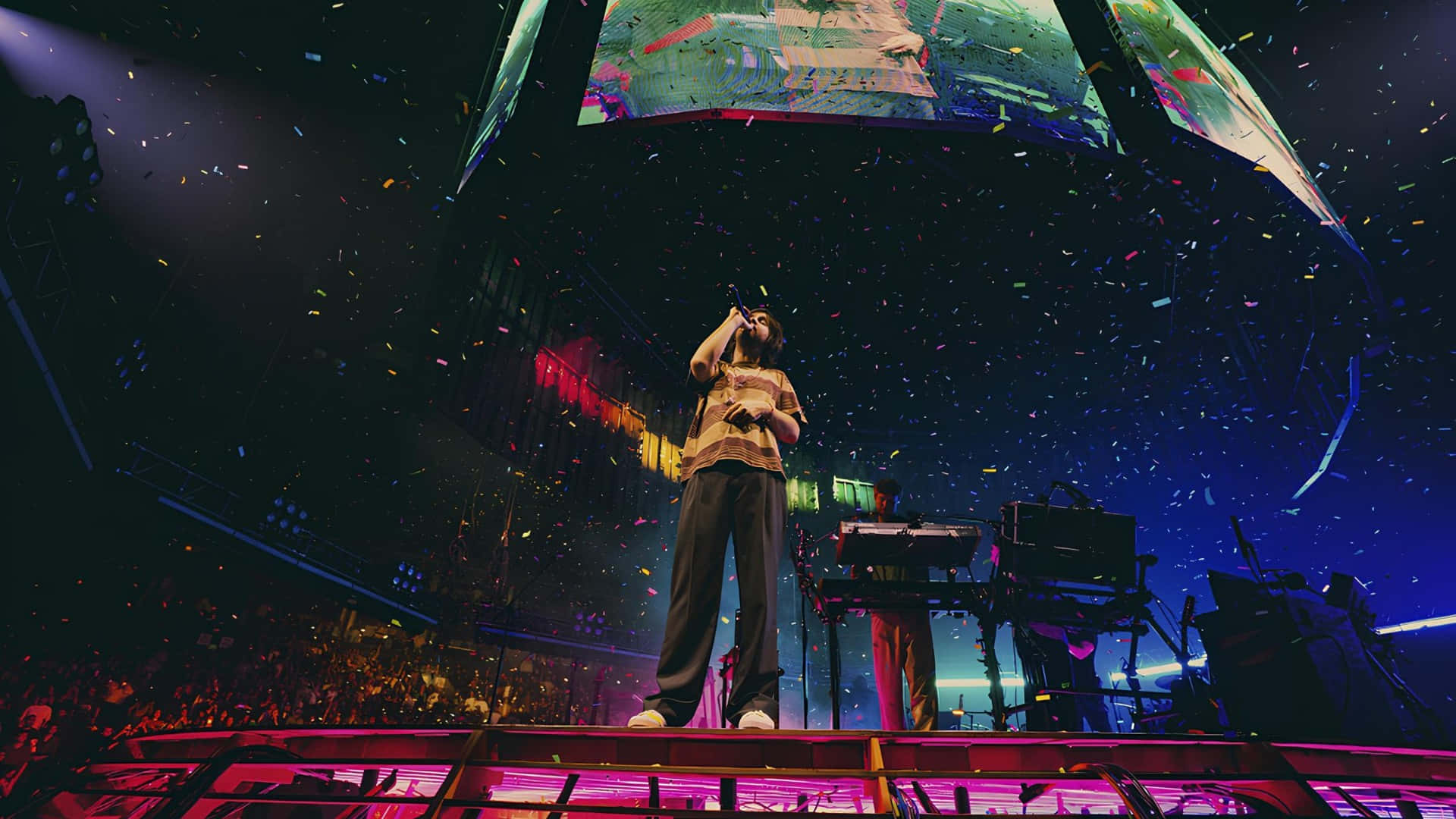 Tame Impala, live performance, curved screen, Full HD Desktop Wallpaper