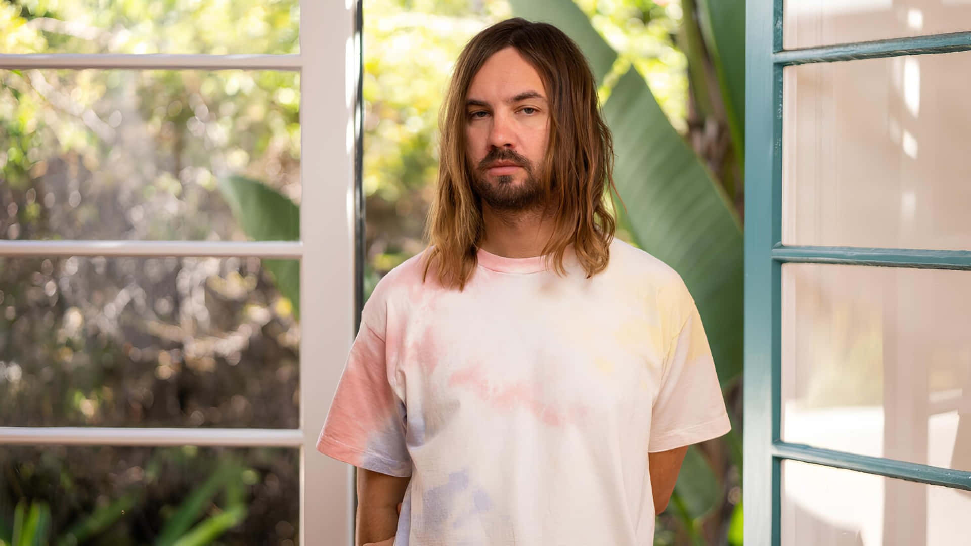 Tame Impala, psychedelic vibes, glass door, Full HD Desktop Wallpaper