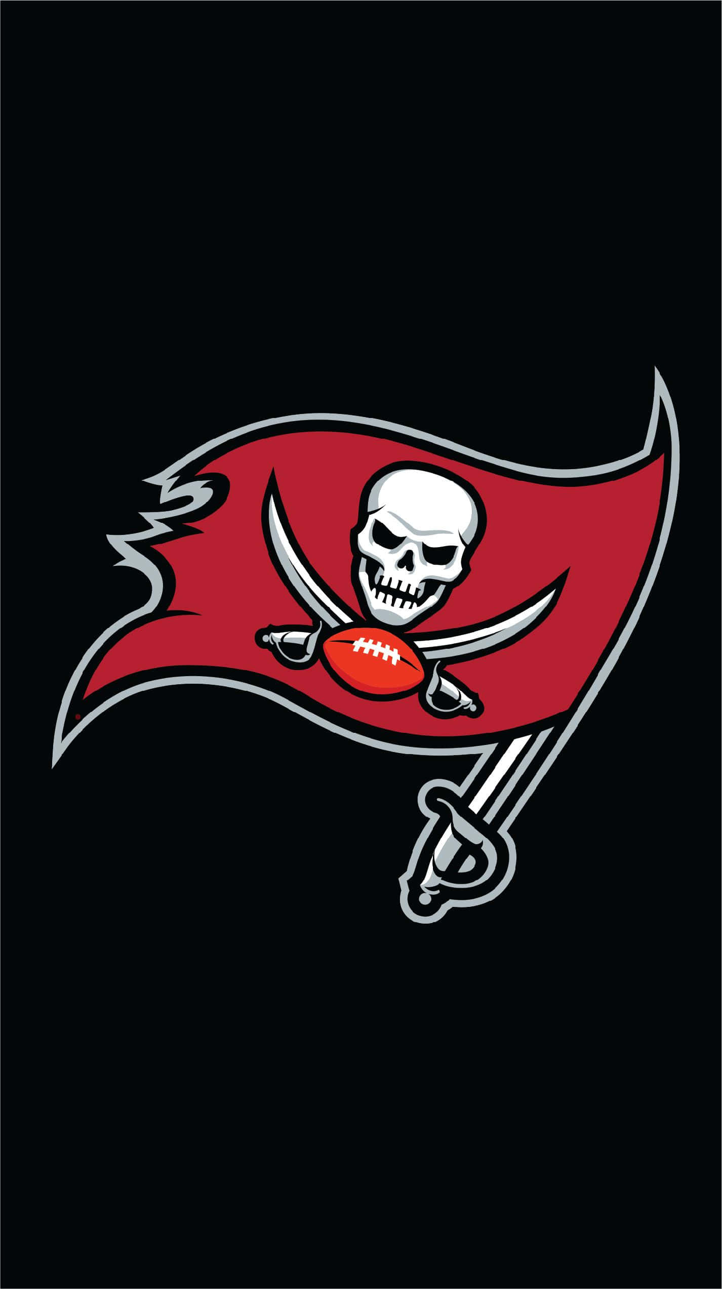 Tampa Bay Buccaneers, skull football, crossed swords, Full HD Phone Wallpaper