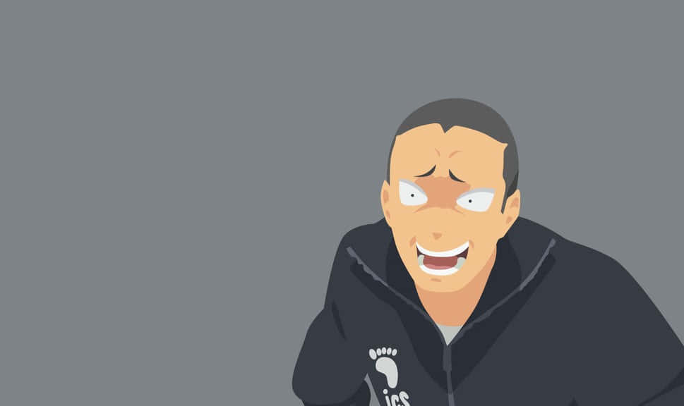 Tanaka Ryunosuke, black hoodie, white footprint logo, SD Desktop Wallpaper