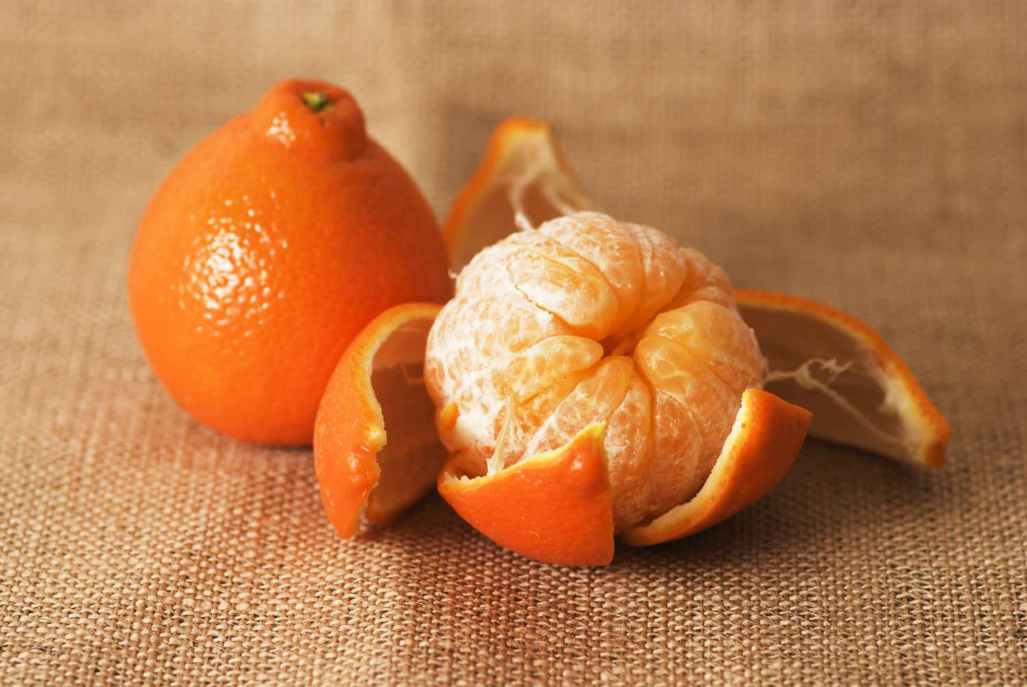 tangelo fruit, knitted cloth, burlap fabric, HD Desktop Wallpaper