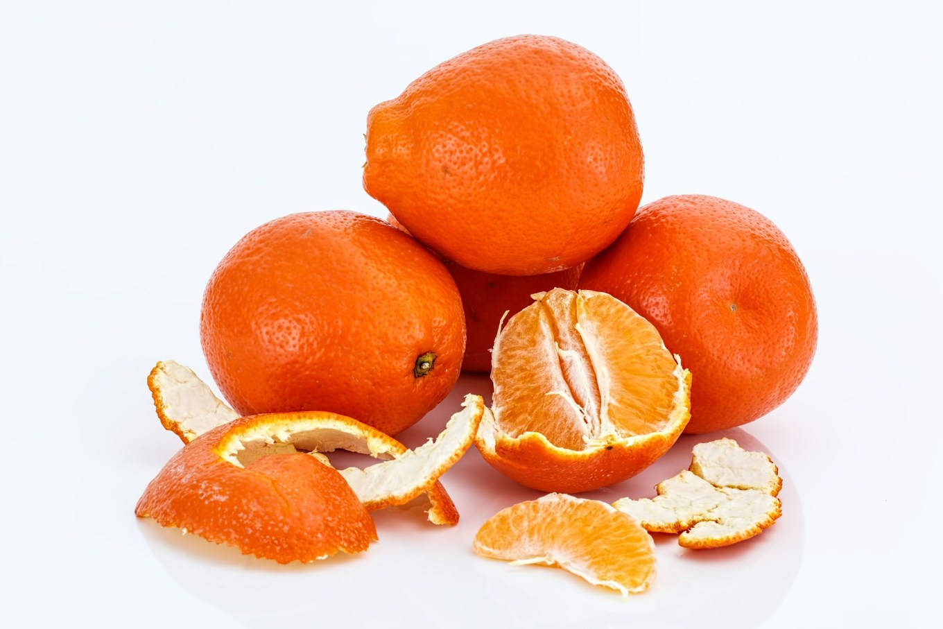 tangelo, orange, peeled segments, HD Desktop Wallpaper