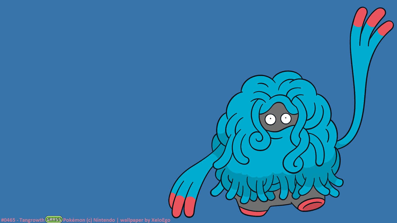 Tangrowth, blue, curly hair, HD Desktop Wallpaper