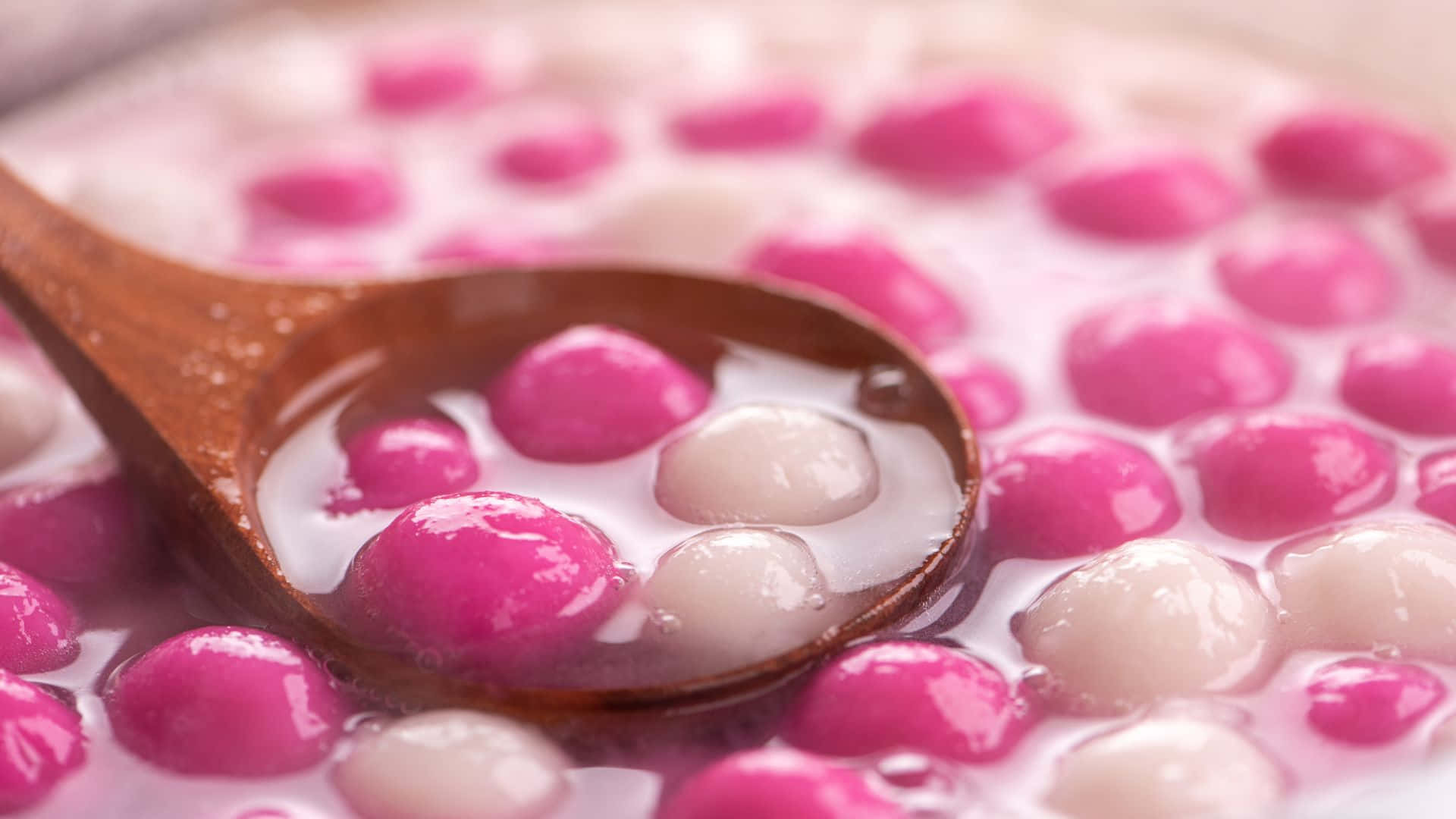 tangyuan, glutinous rice balls, sweet milky broth, Full HD Desktop Wallpaper