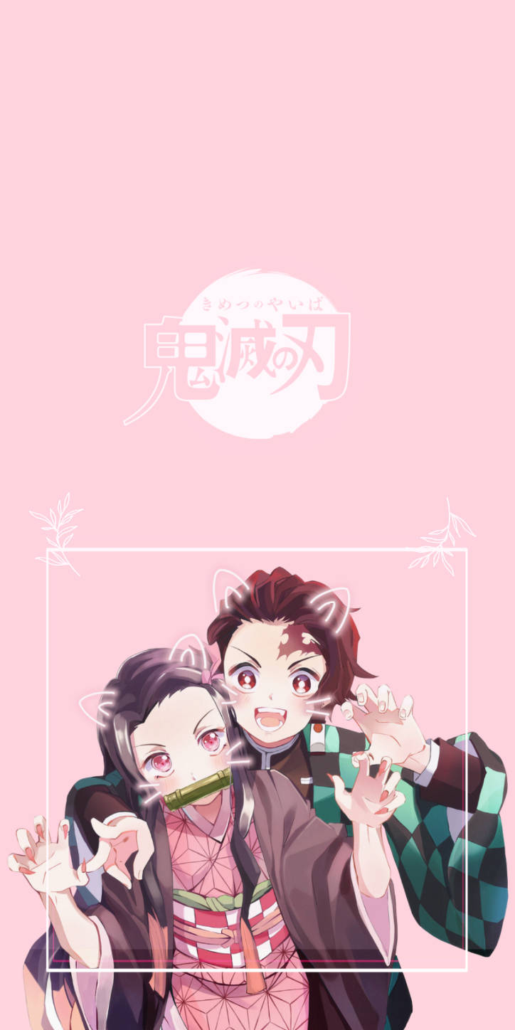 Tanjiro, Nezuko, cat ears, HD Phone Wallpaper