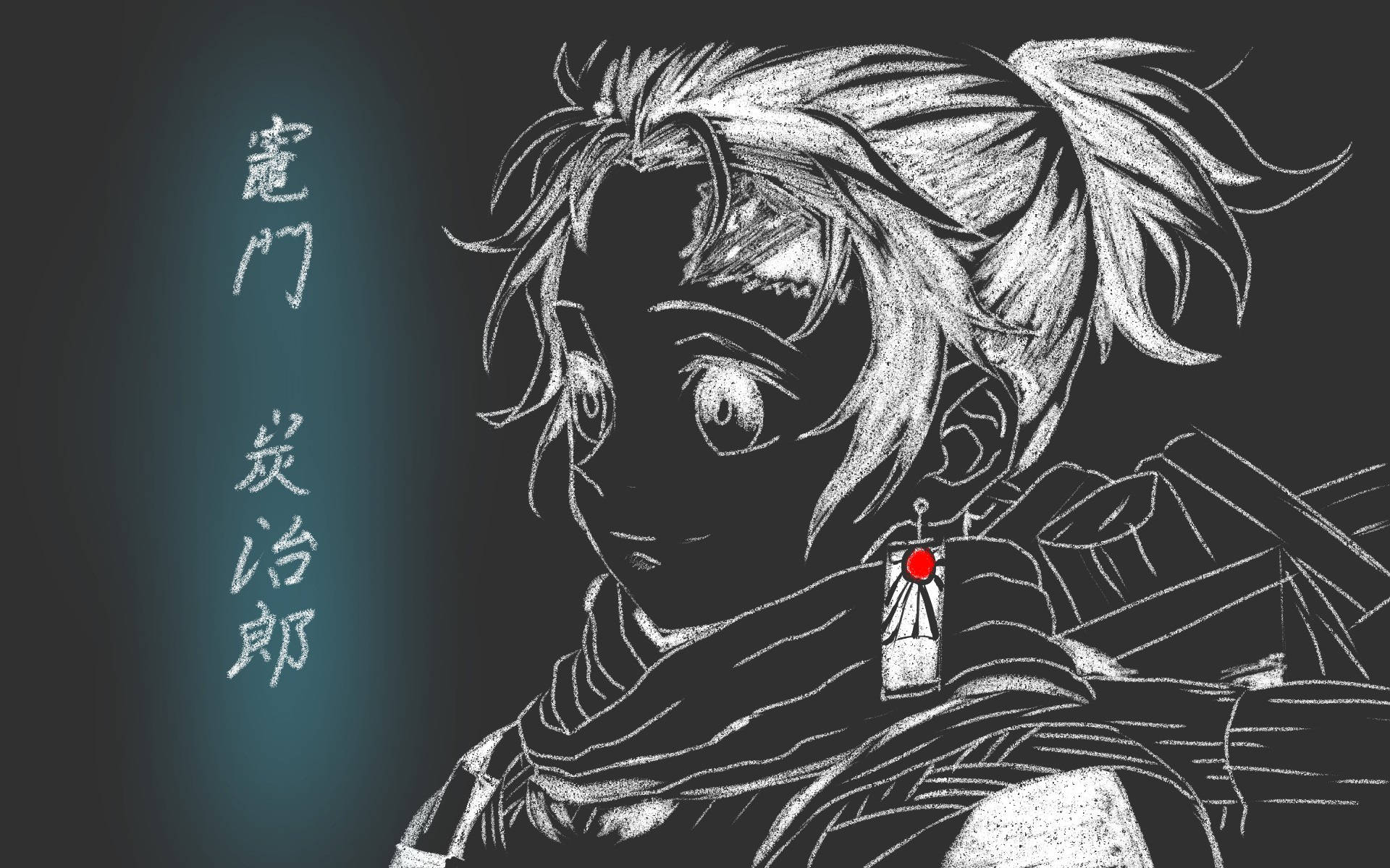 Tanjiro Kamado, spiky hair, red pendant, Full HD Desktop Wallpaper