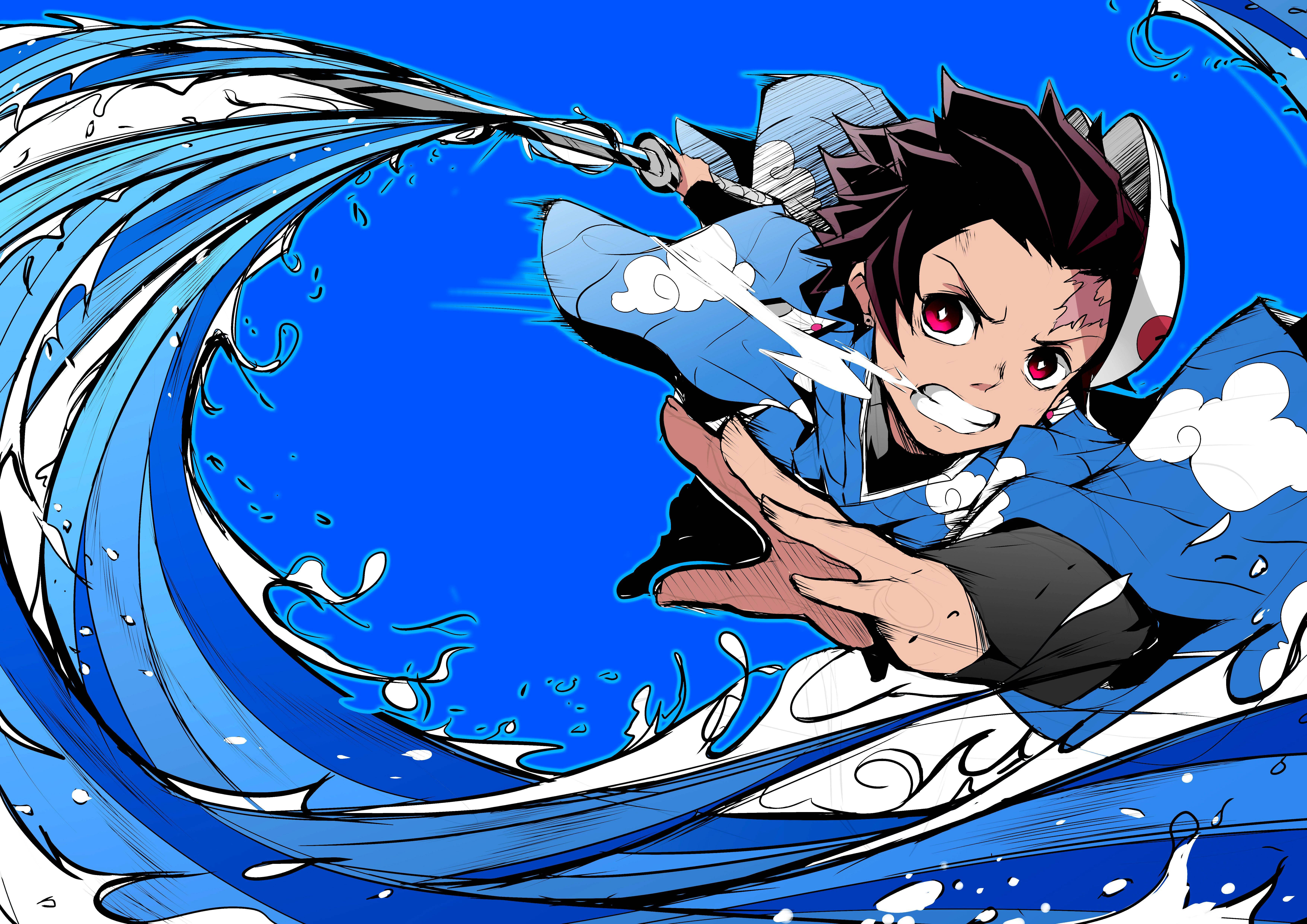 Tanjiro, PFP, whirlpool, 5K Desktop Wallpaper
