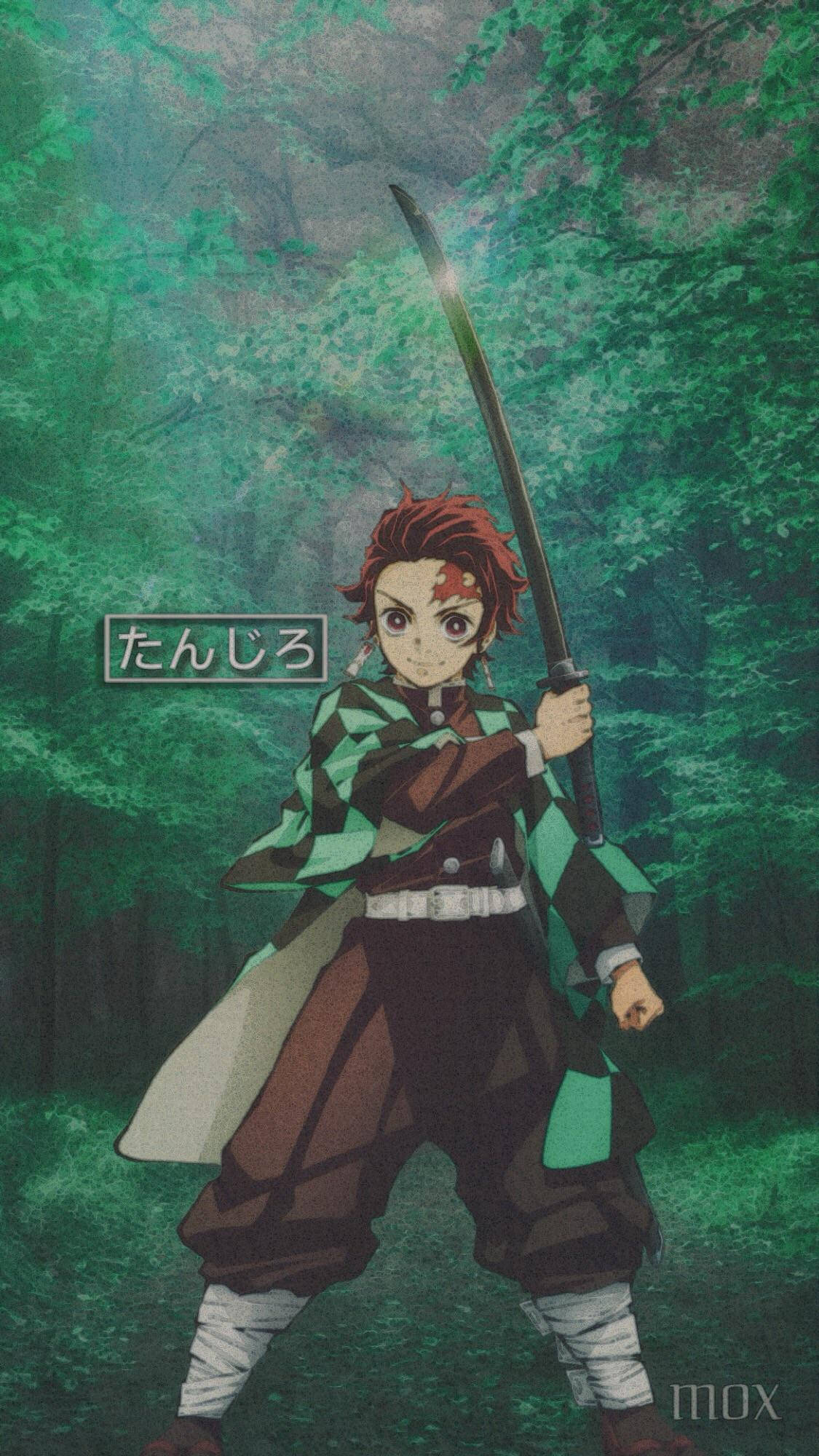 Tanjiro, red hair, sword, Full HD Phone Wallpaper