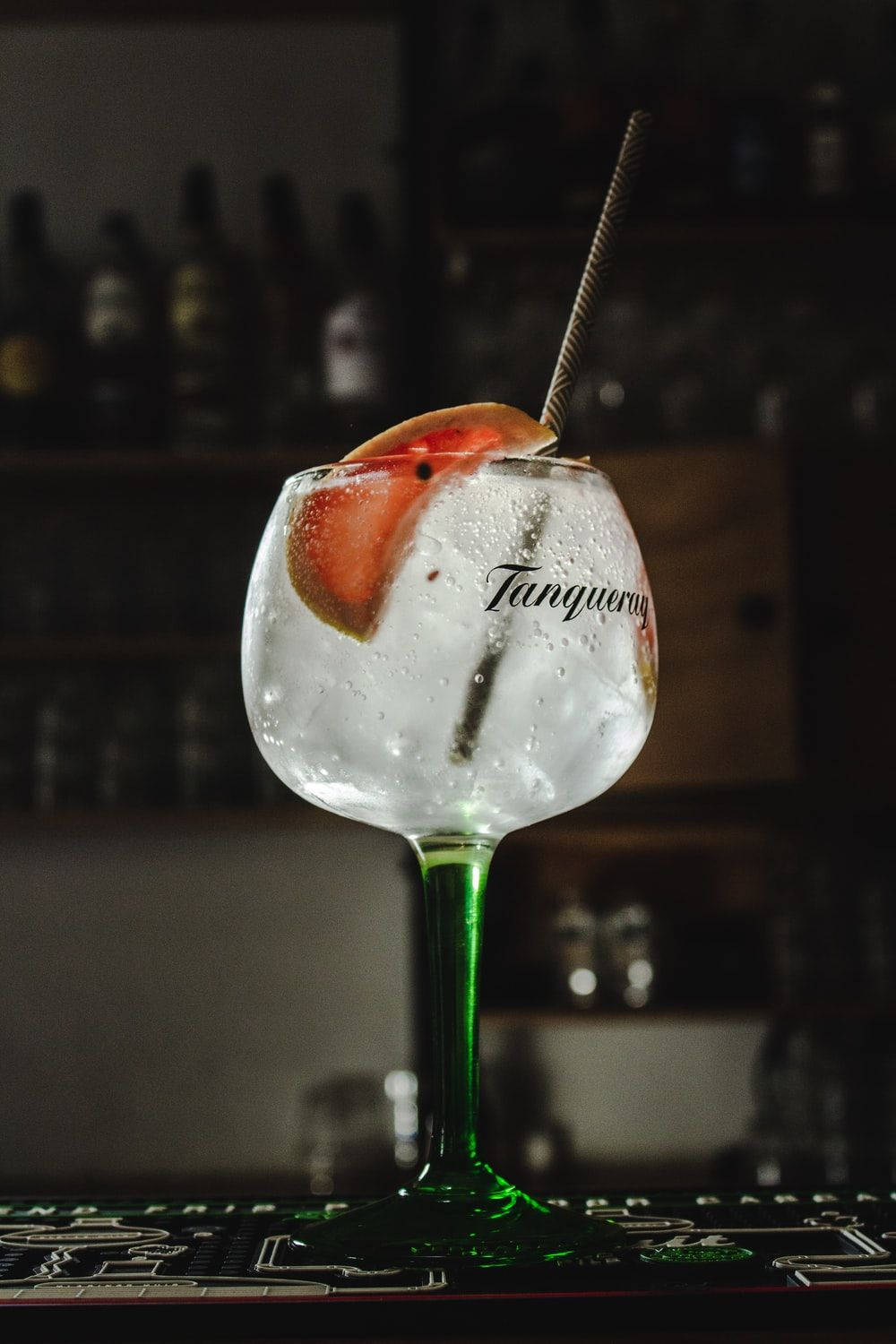 Tanqueray Gin, goblet glass, branded glass, HD Phone Wallpaper