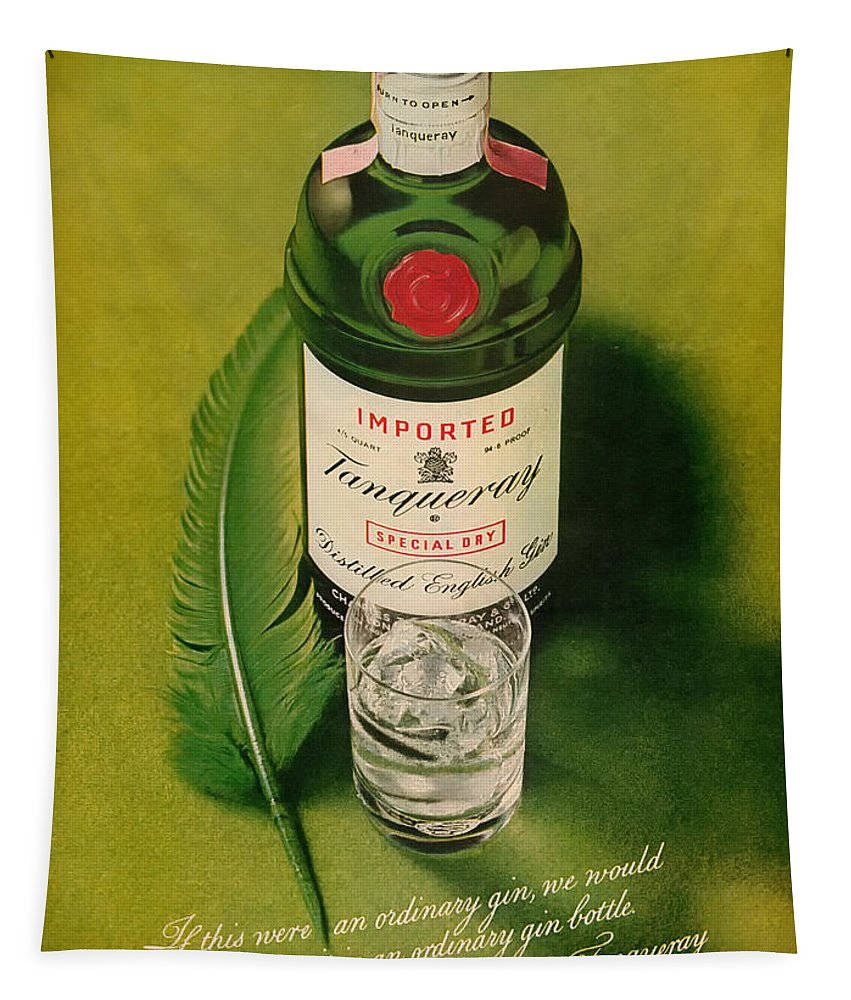 Tanqueray Gin, bottle, ice glass, SD Phone Wallpaper