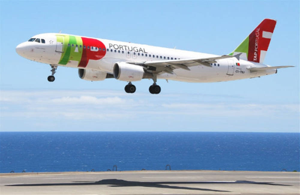 TAP Portugal, Blue Ocean, airplane, SD Desktop Wallpaper