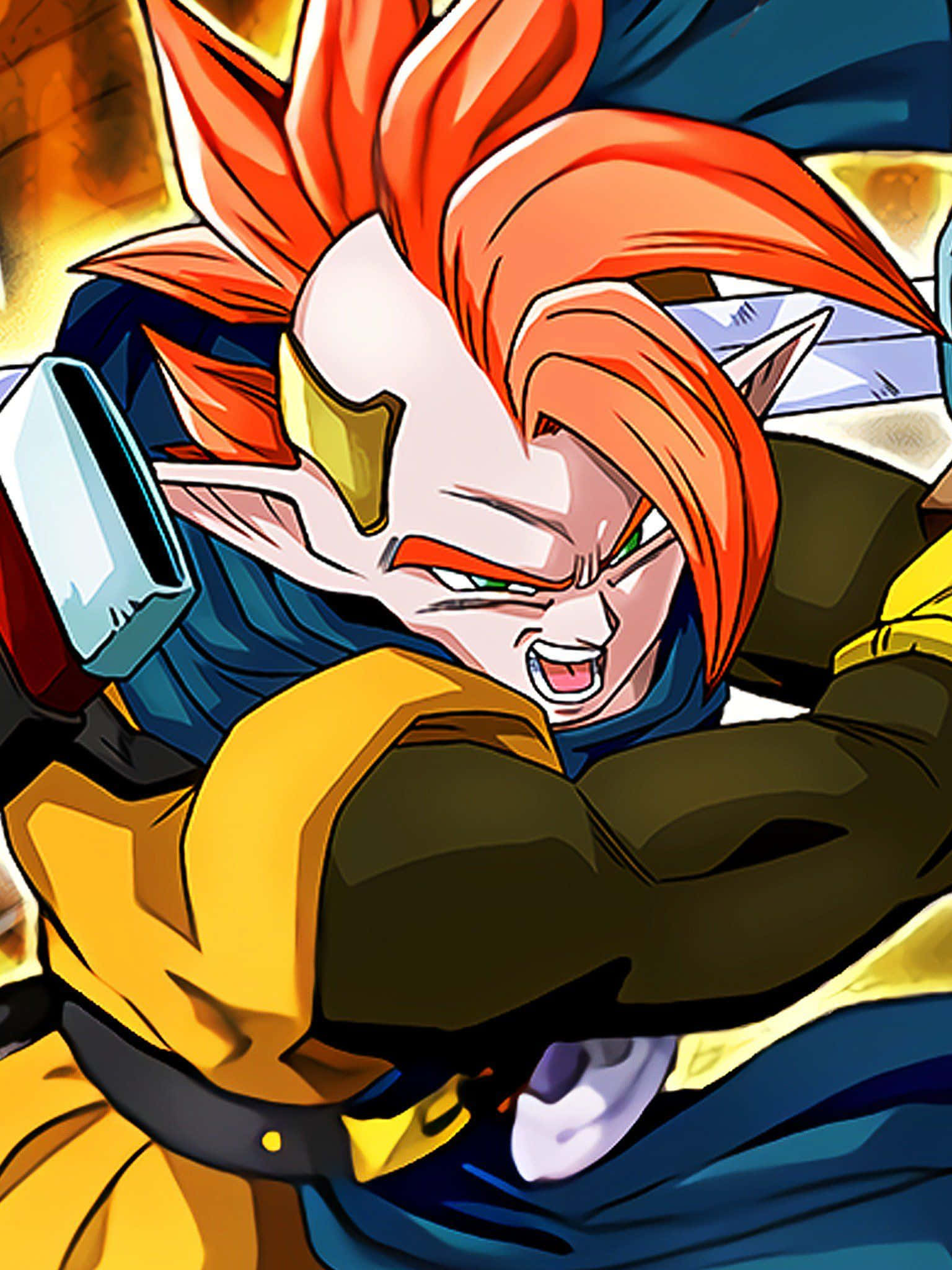 Tapion, spiky orange hair, glowing eyes, Full HD Phone Wallpaper