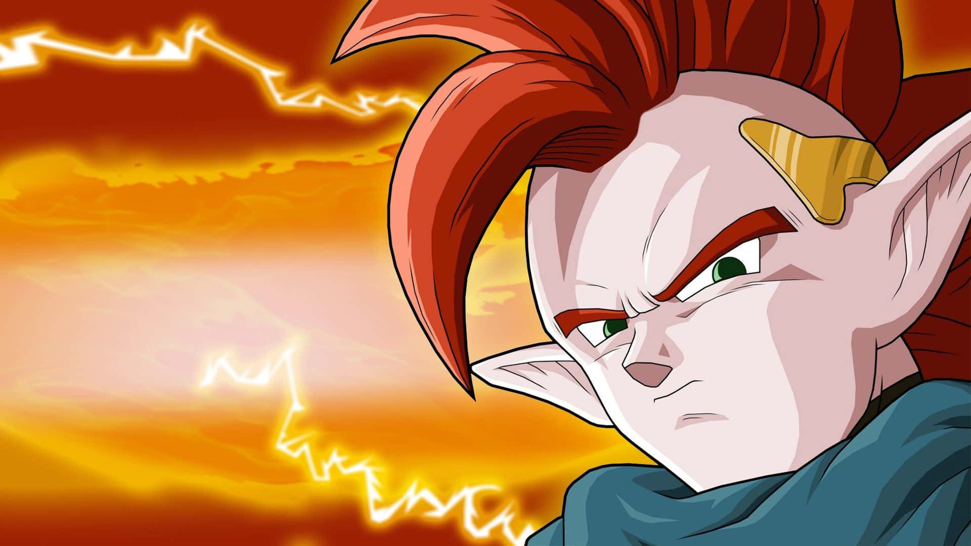 Tapion, red spiky hair, green eyes, Full HD Desktop Wallpaper