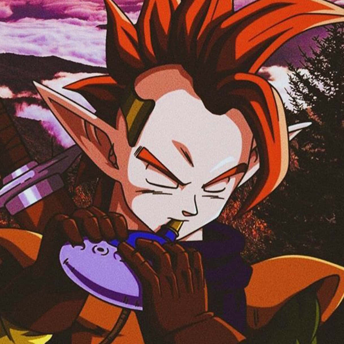 Tapion, spiky orange hair, pointed ears, SD Desktop Wallpaper