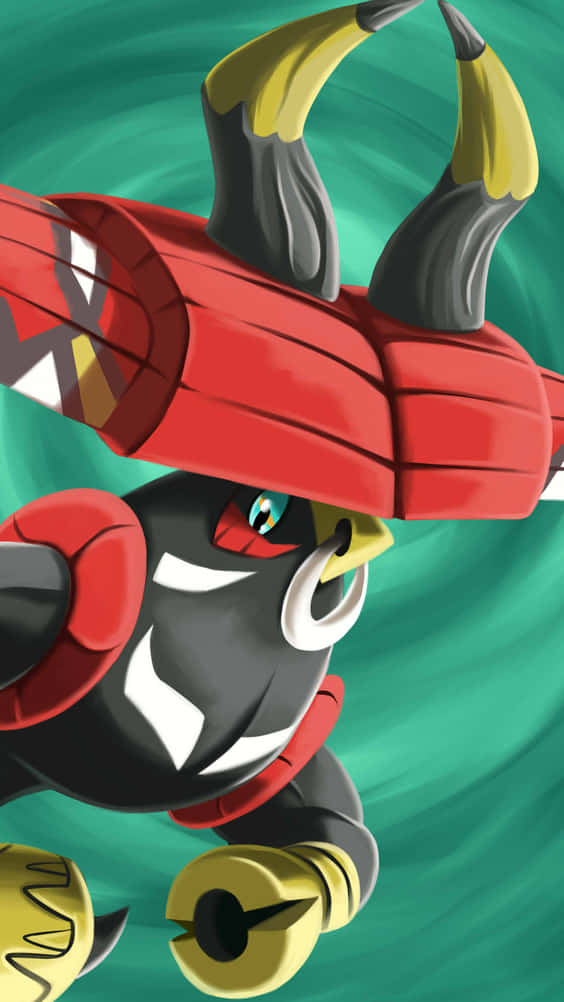 Tapu Bulu, green aesthetic, anime-style, SD Phone Wallpaper