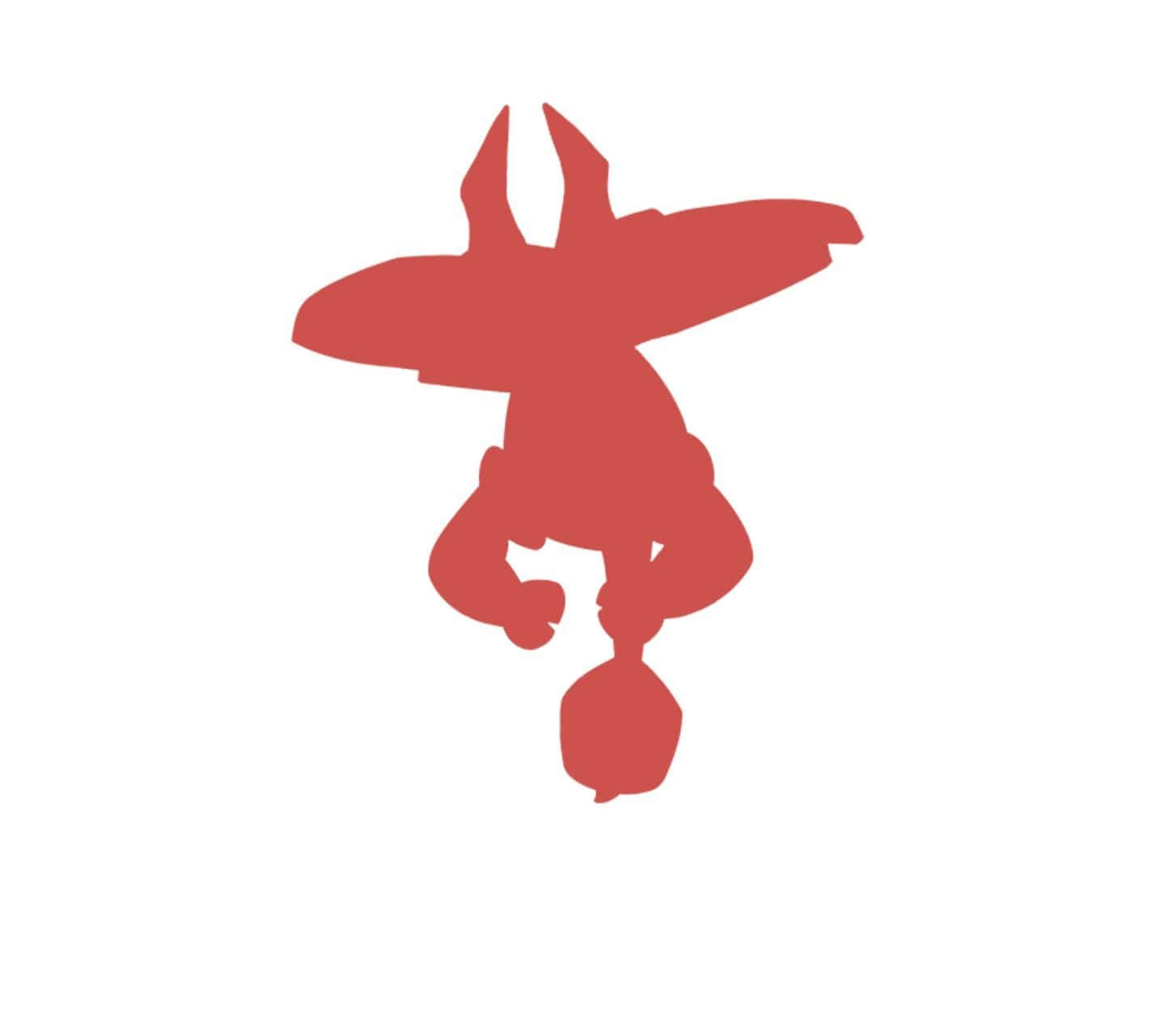 Tapu Bulu, red silhouette, upside-down pose, HD Desktop Wallpaper