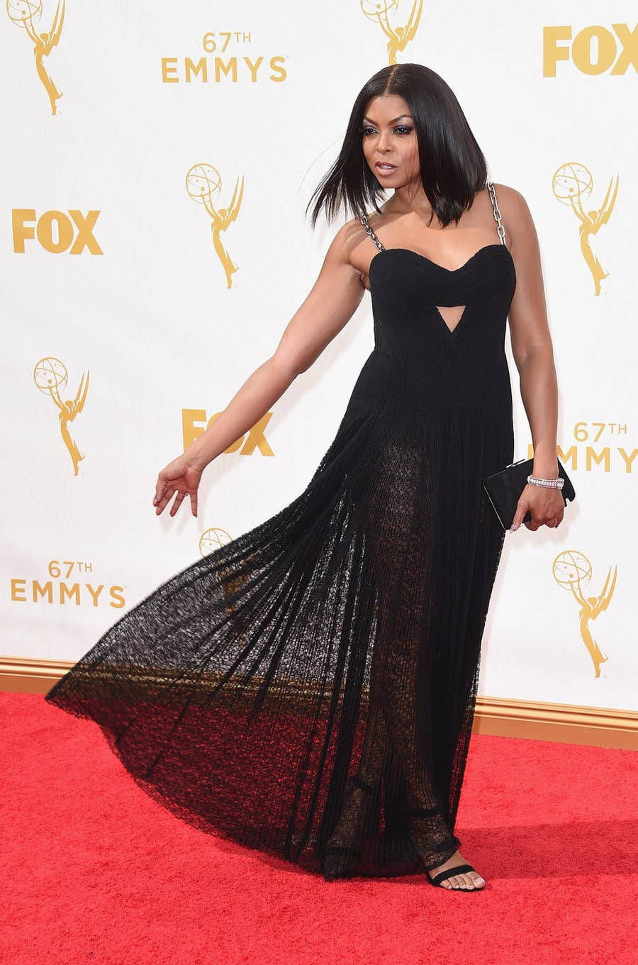 Taraji P. Henson, red carpet, 67th Emmys, HD Phone Wallpaper
