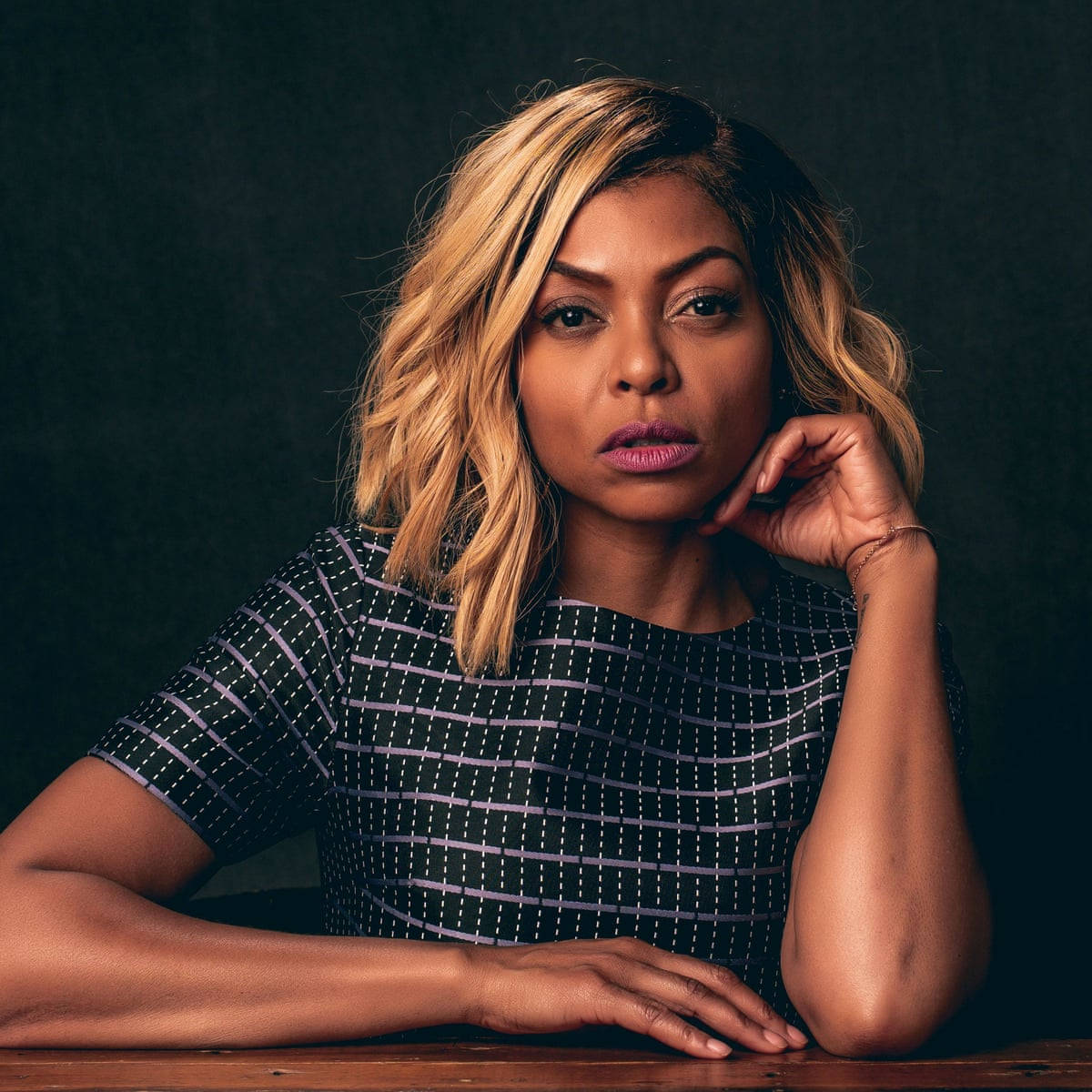 Taraji P Henson, blonde hair, wavy blonde hair, SD Desktop Wallpaper