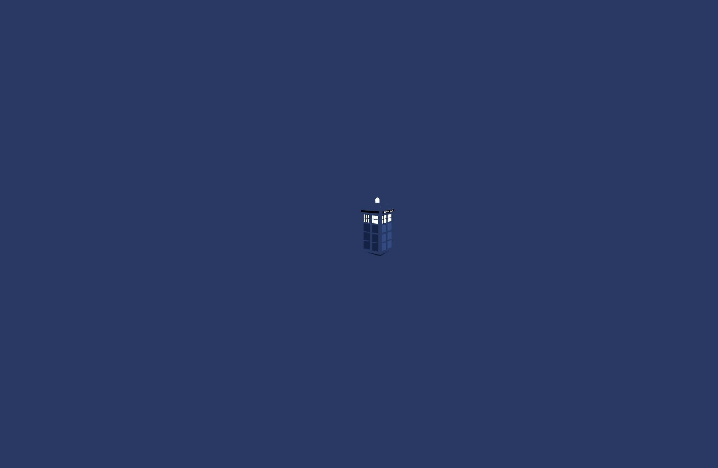 TARDIS, blue police box, dark blue background, Full HD Desktop Wallpaper