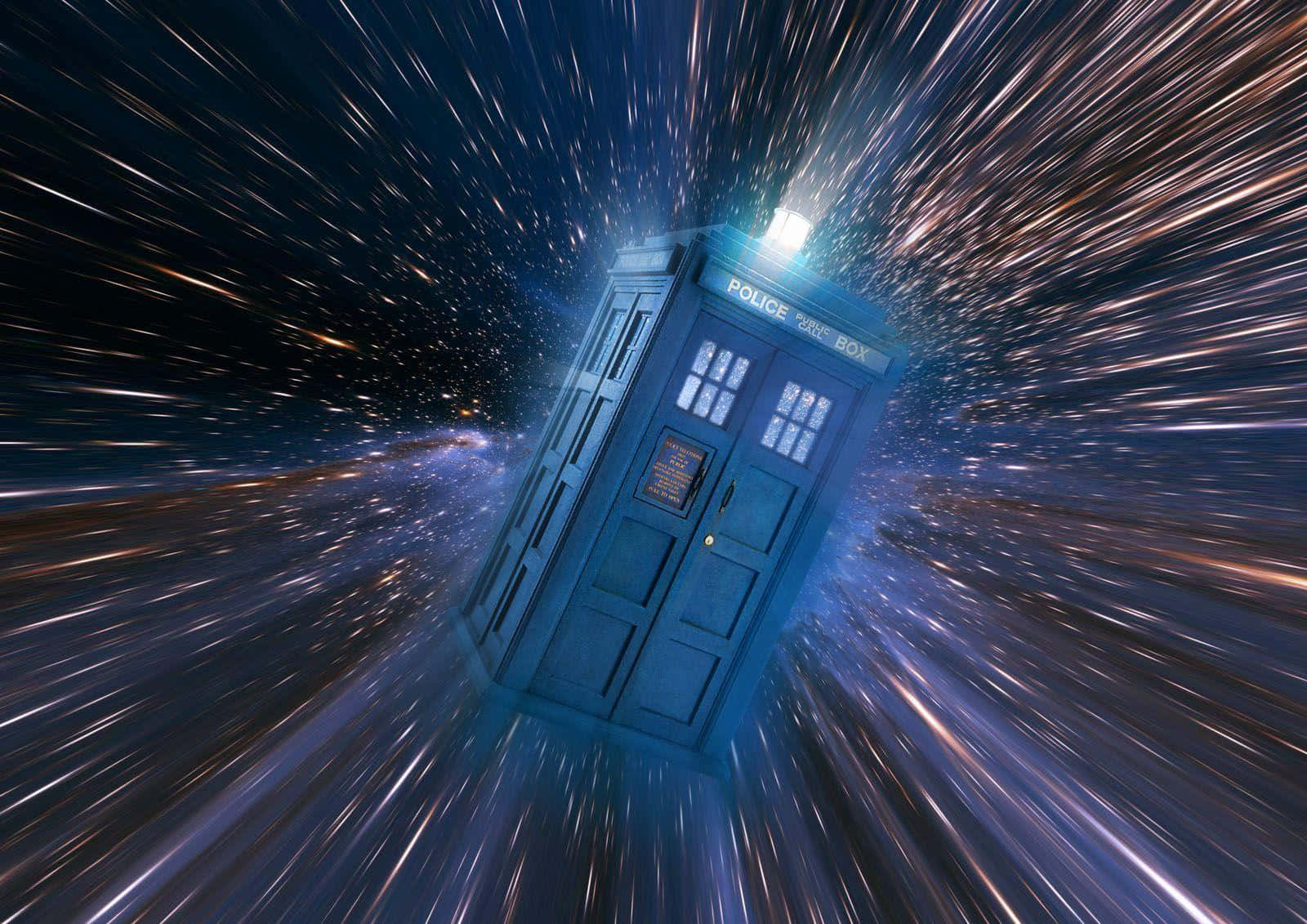 Tardis, blue police box, cosmic space, HD Desktop Wallpaper