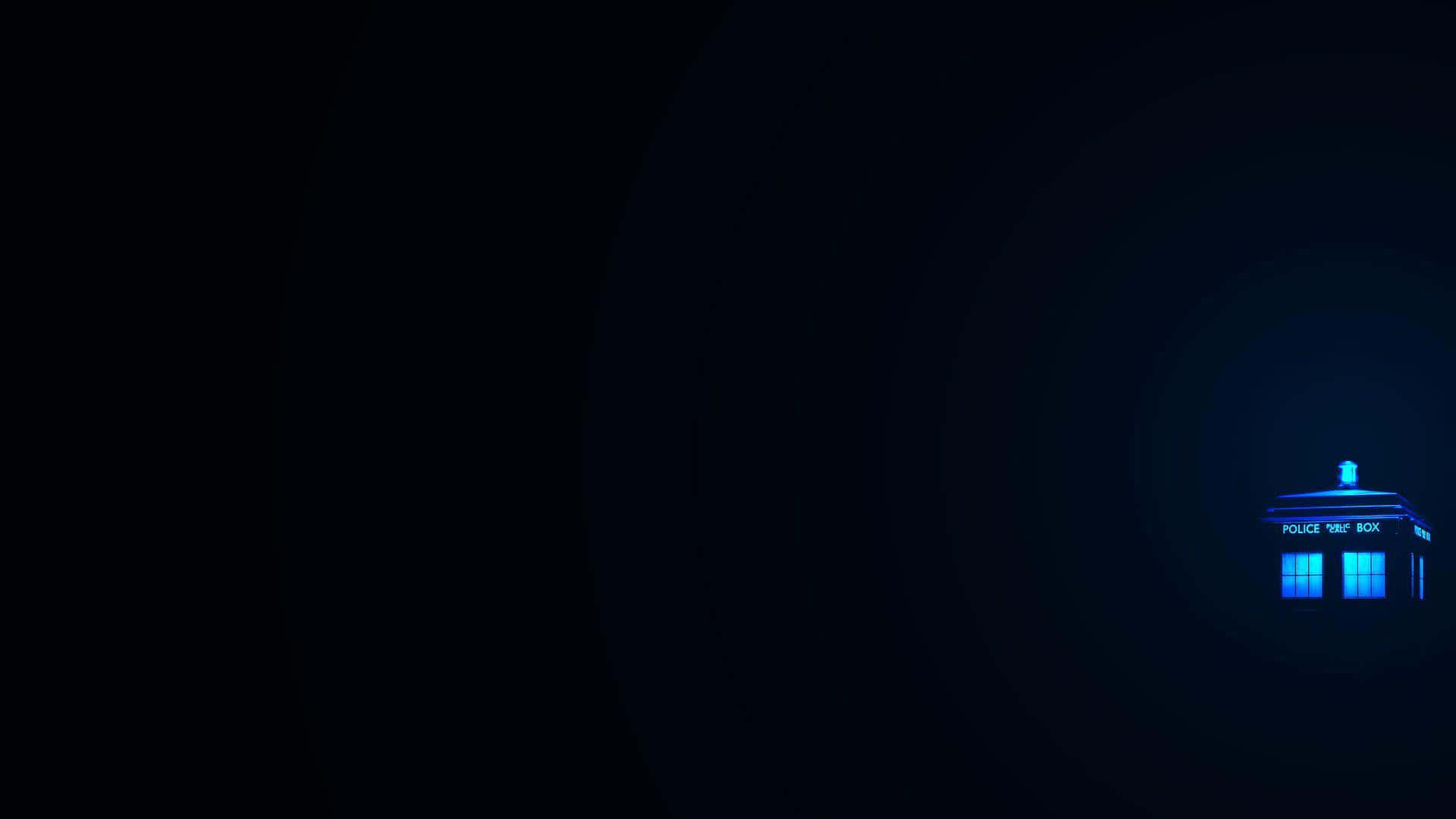 TARDIS, glowing blue, police box, Full HD Desktop Wallpaper